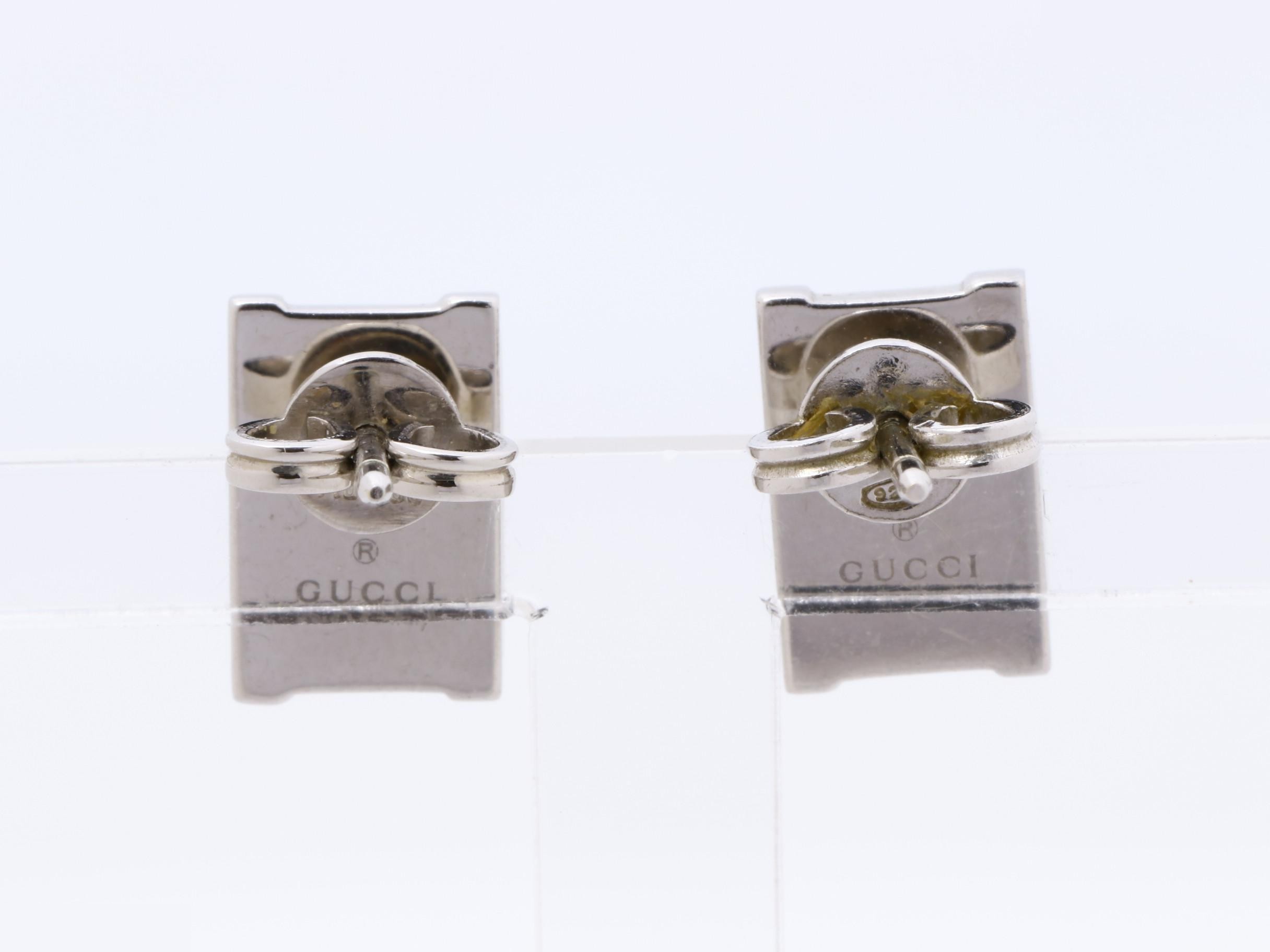 Icon (precious metal) earrings, 750WG / Sterling silver 925 backing (one side), 4.3g — view 4