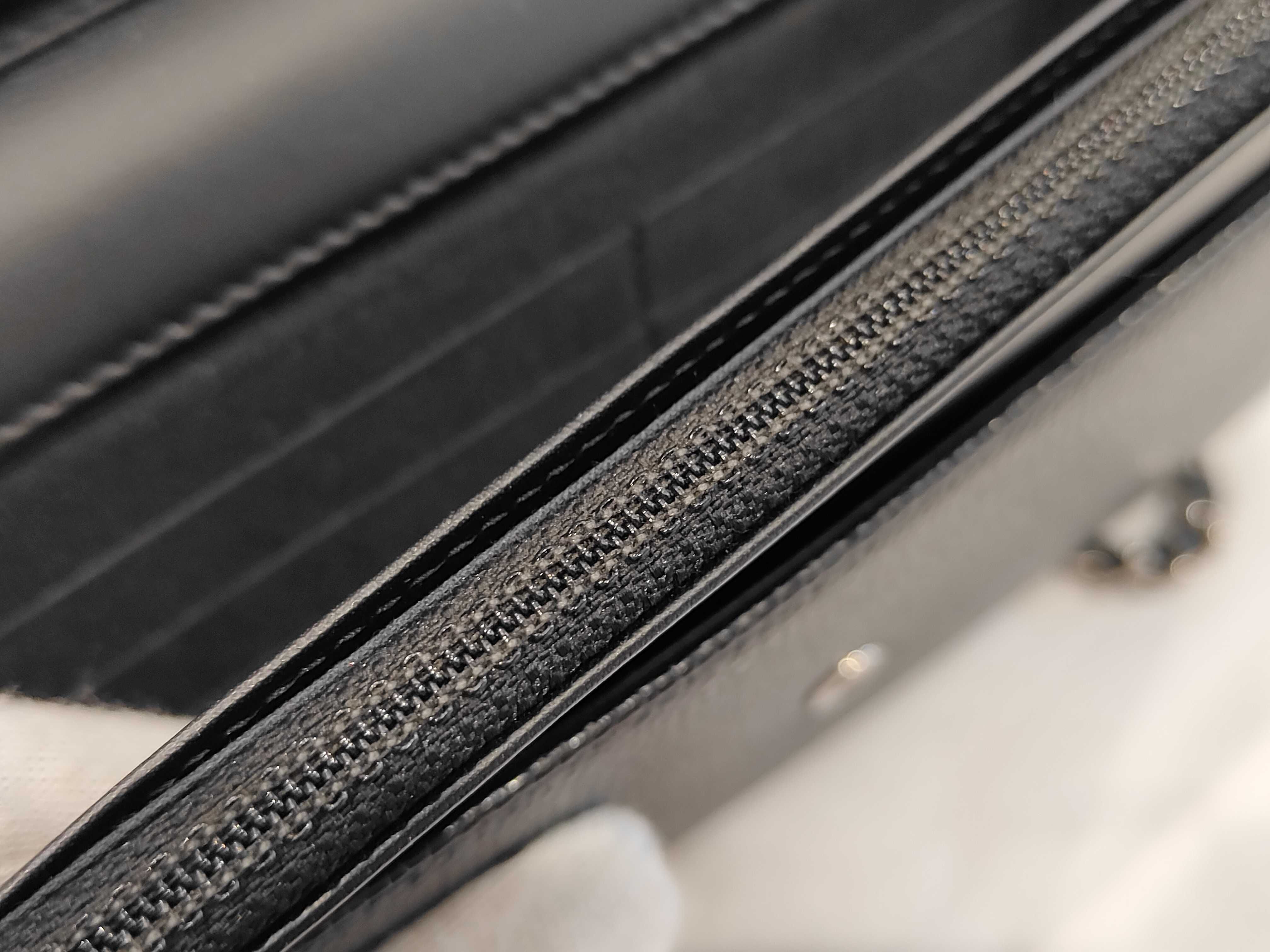Caviar Skin Large Coco Mark Chain Wallet, Silver Hardware, Serial Number 22-series Shoulder Bag — view 13