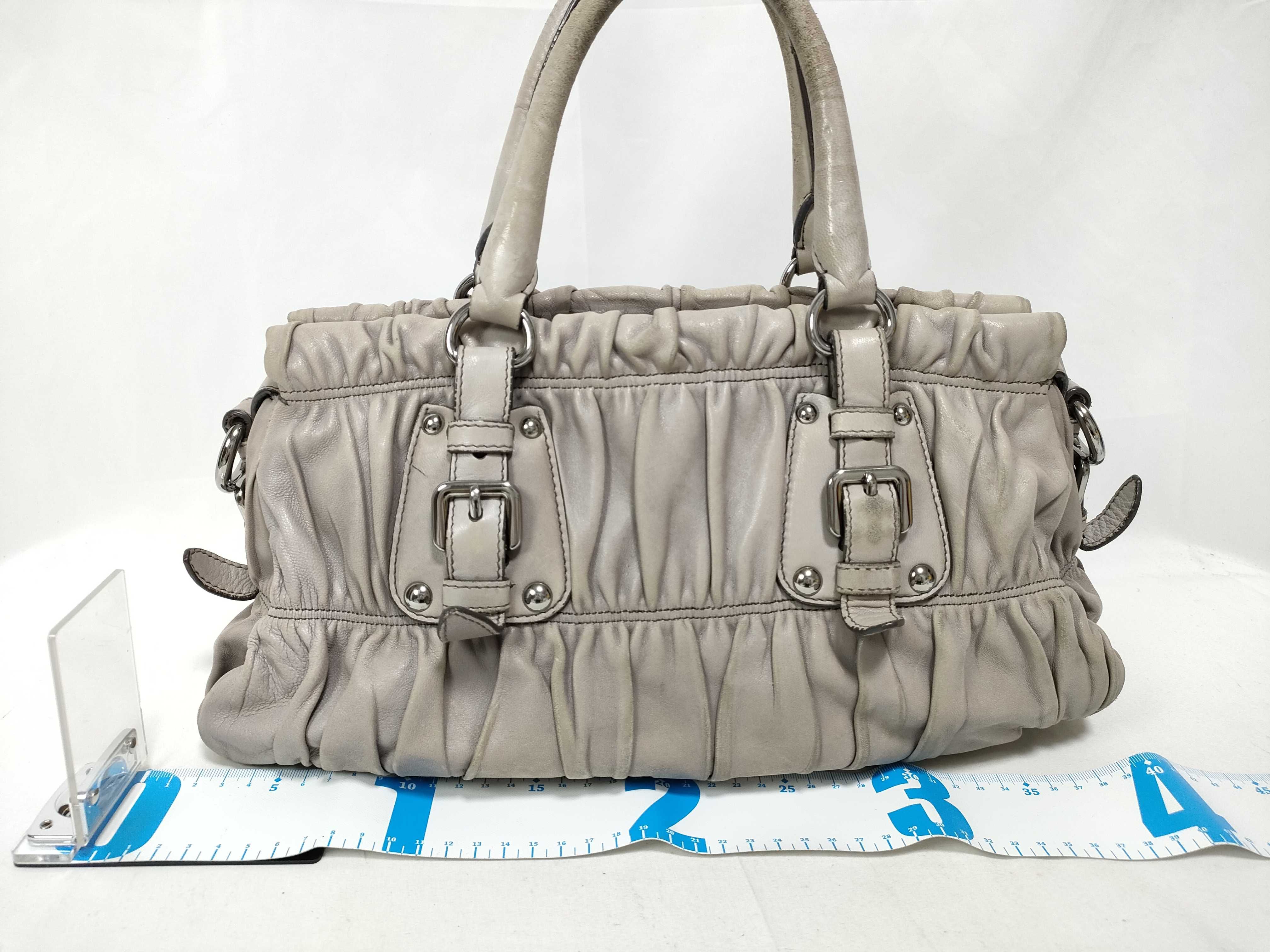 handbag, Nappa leather, greige handbag — view 2