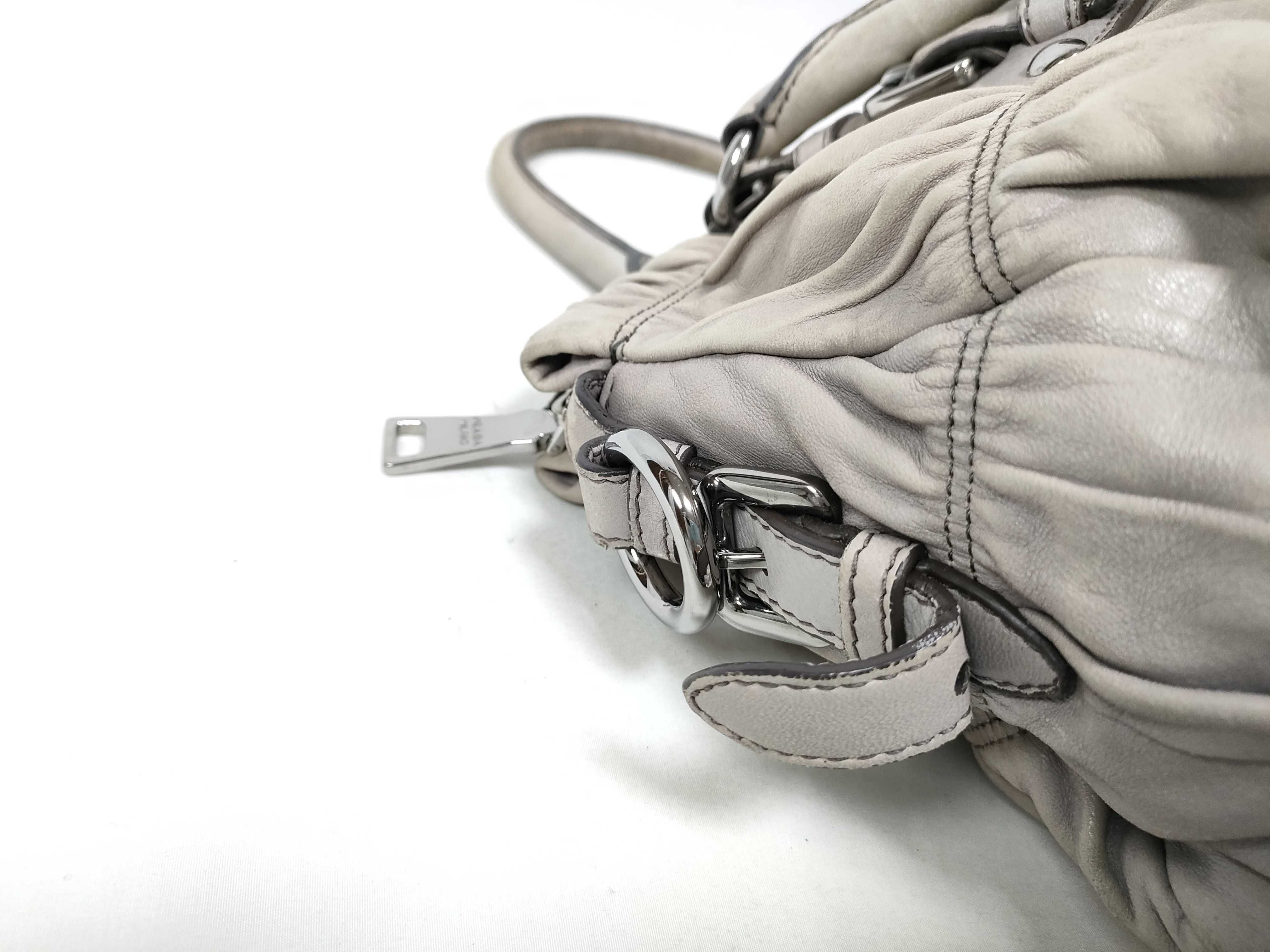 handbag, Nappa leather, greige handbag — view 8