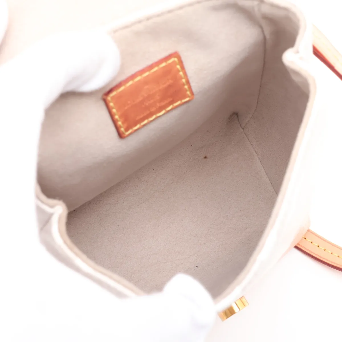 Monogram Giant Tiny Backpack M45764, serial number unknown, orange x gray — view 7