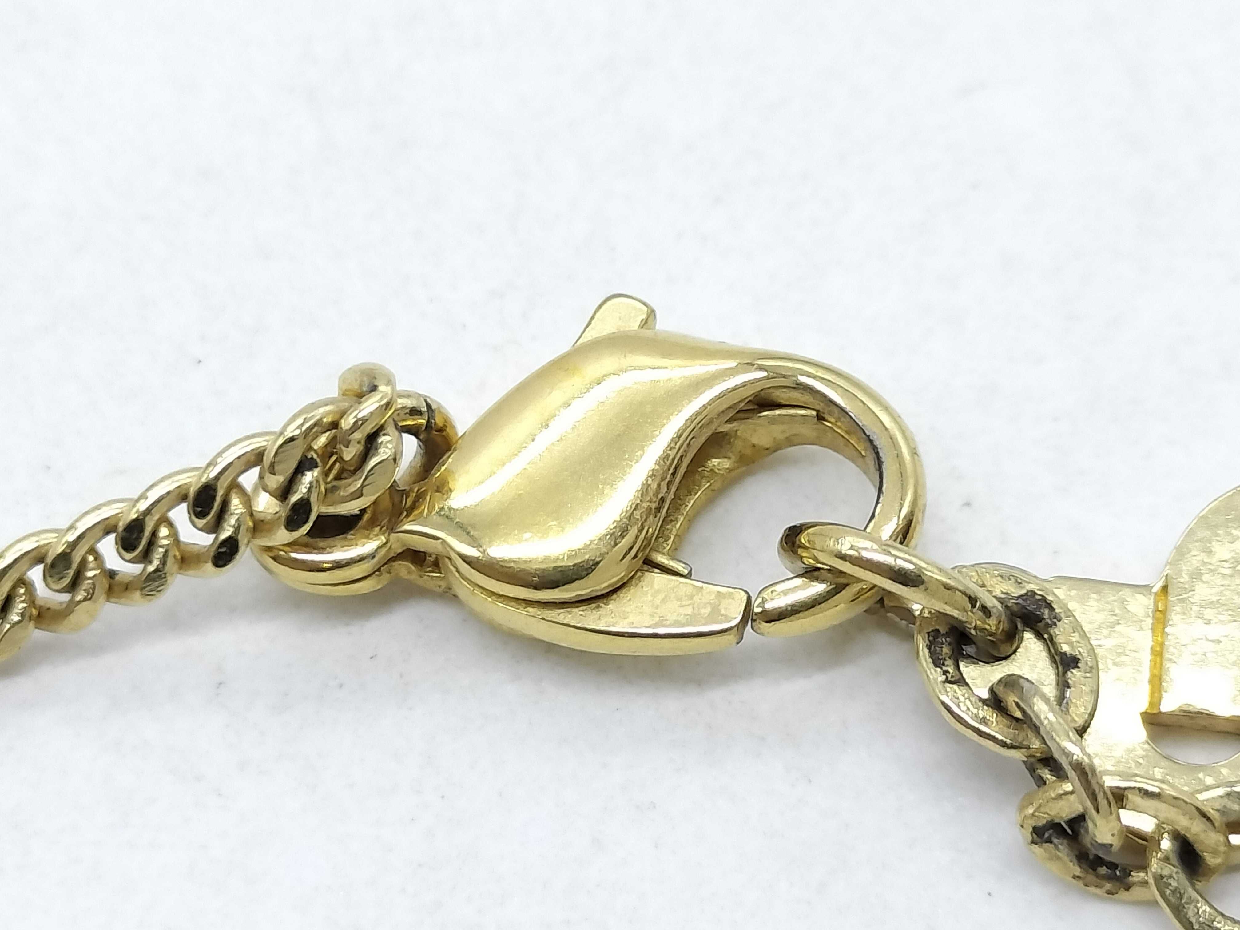 logo gold necklace — view 5