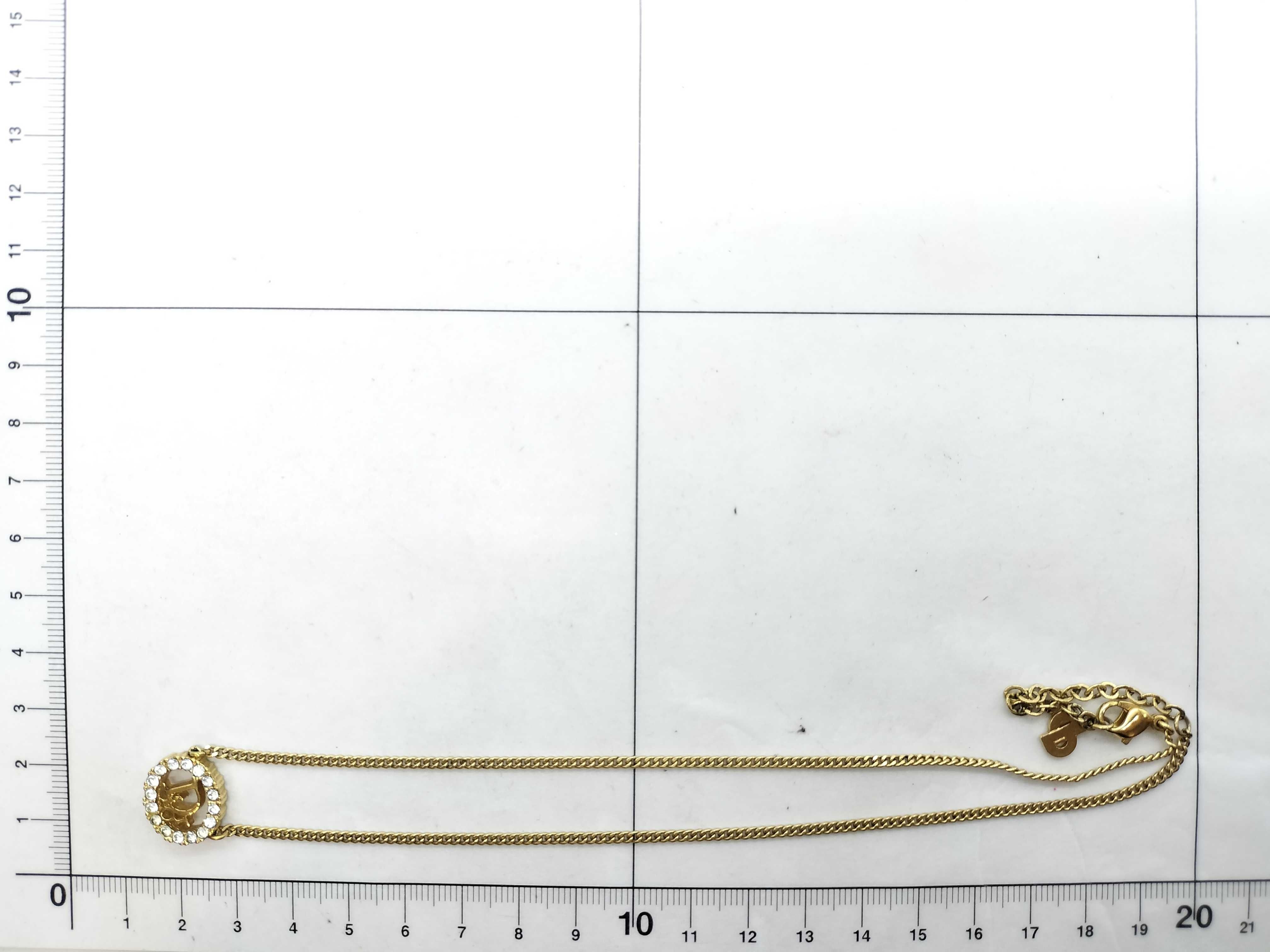 logo gold necklace — view 7