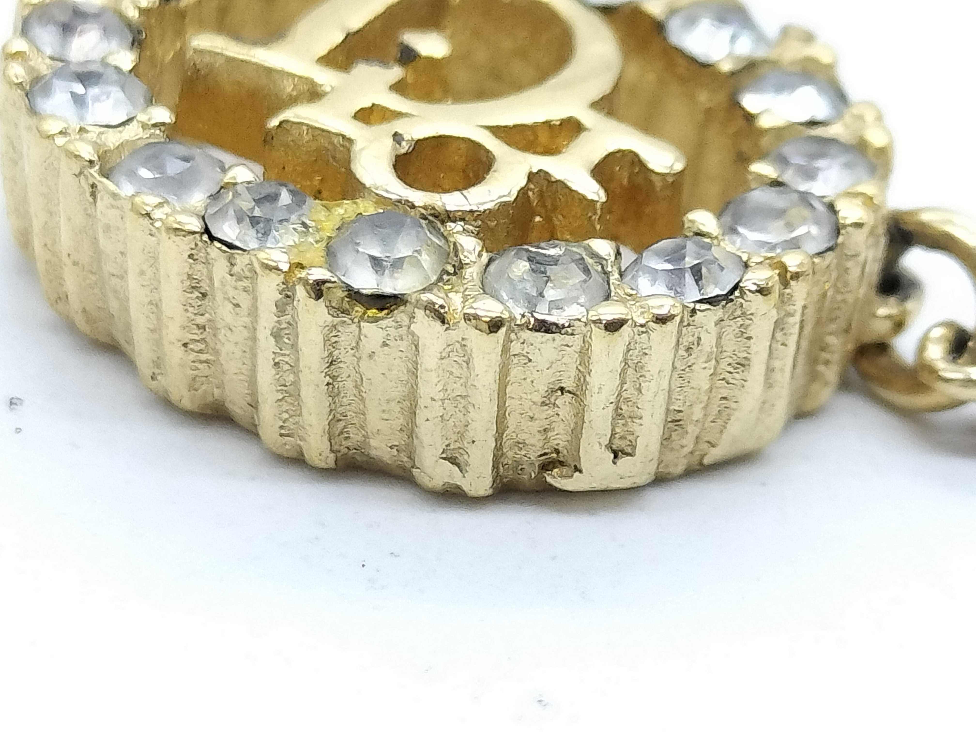 logo gold necklace — view 8