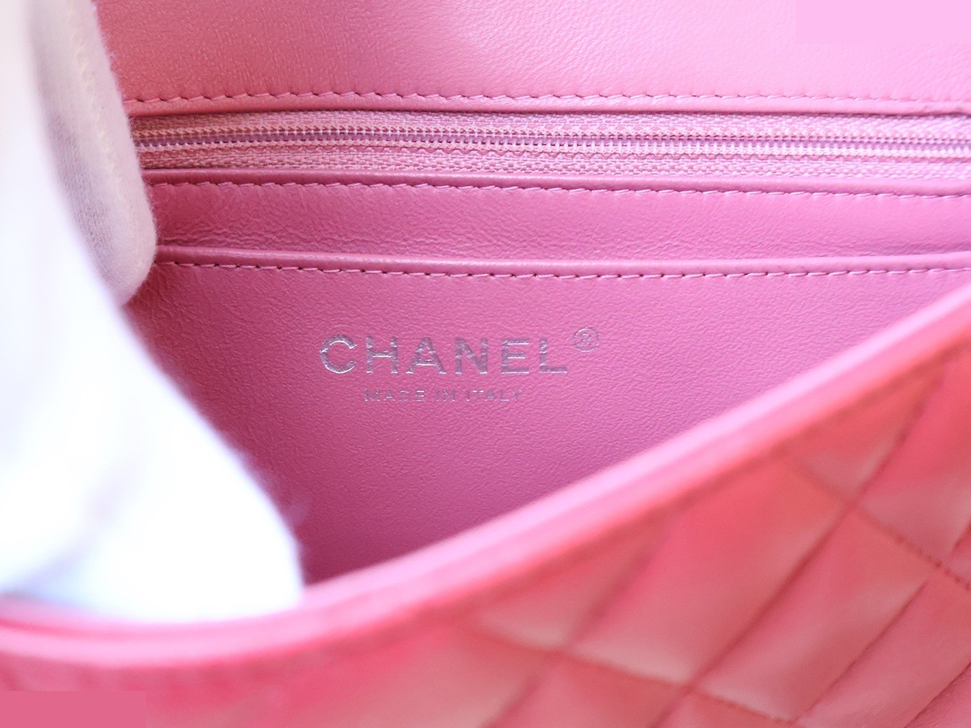Mini Matelassé 20 Lambskin Double Chain Shoulder Bag, Pink — view 11
