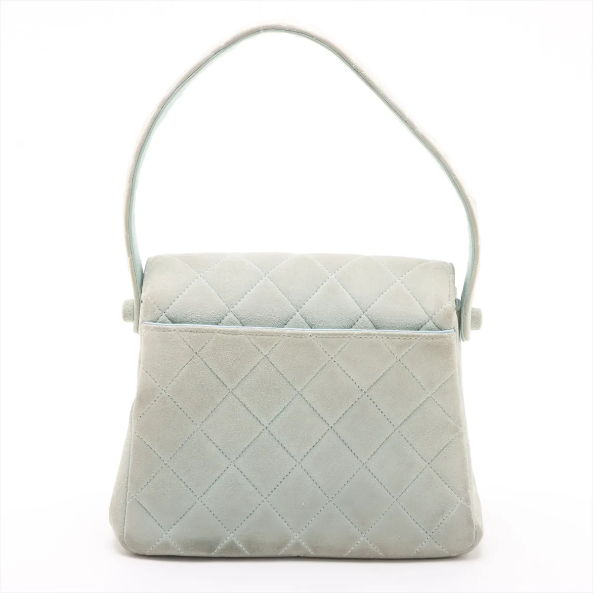 Matelasse Suede Shoulder Bag Blue Silver Hardware 4610315 No. 4 — view 2