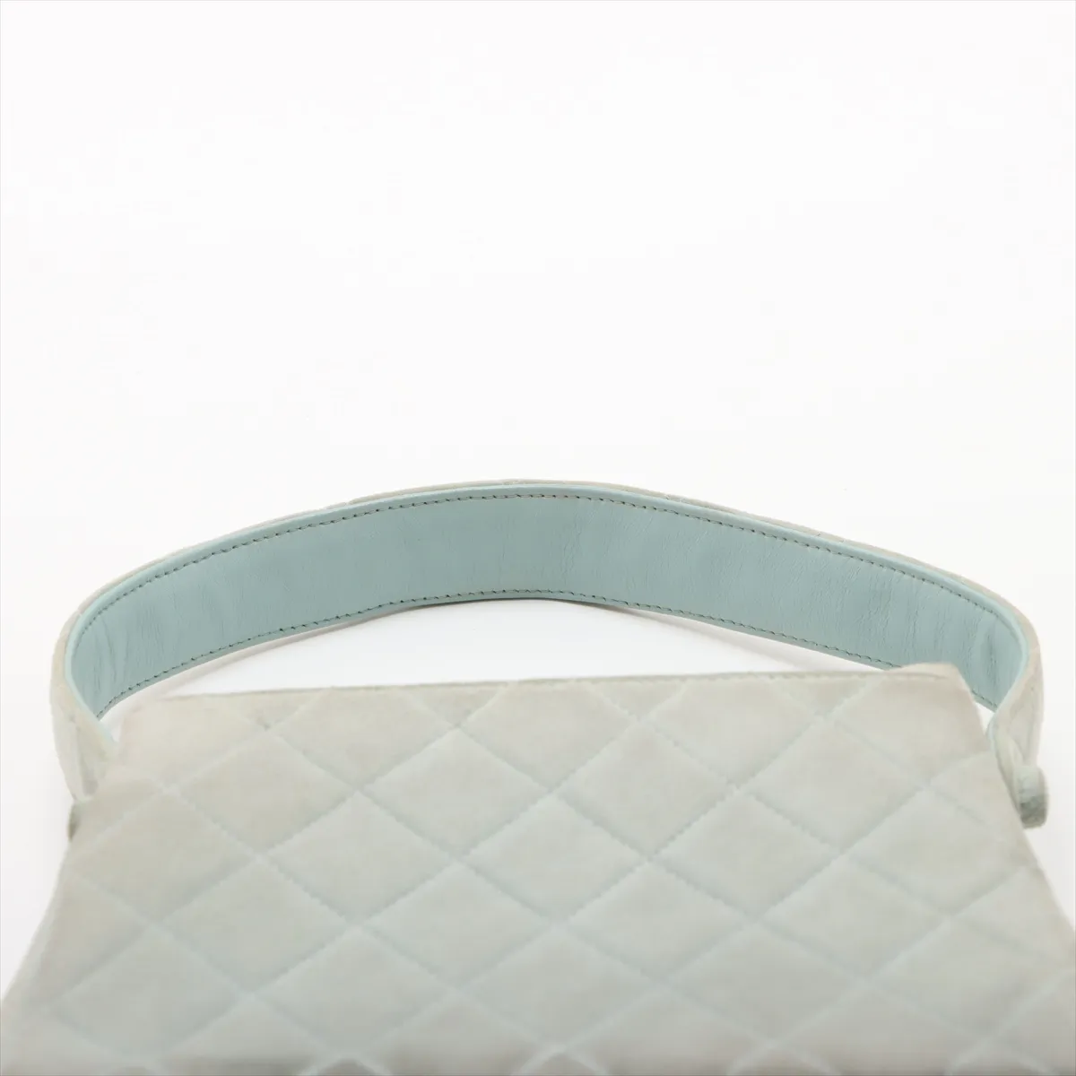 Matelasse Suede Shoulder Bag Blue Silver Hardware 4610315 No. 4 — view 6