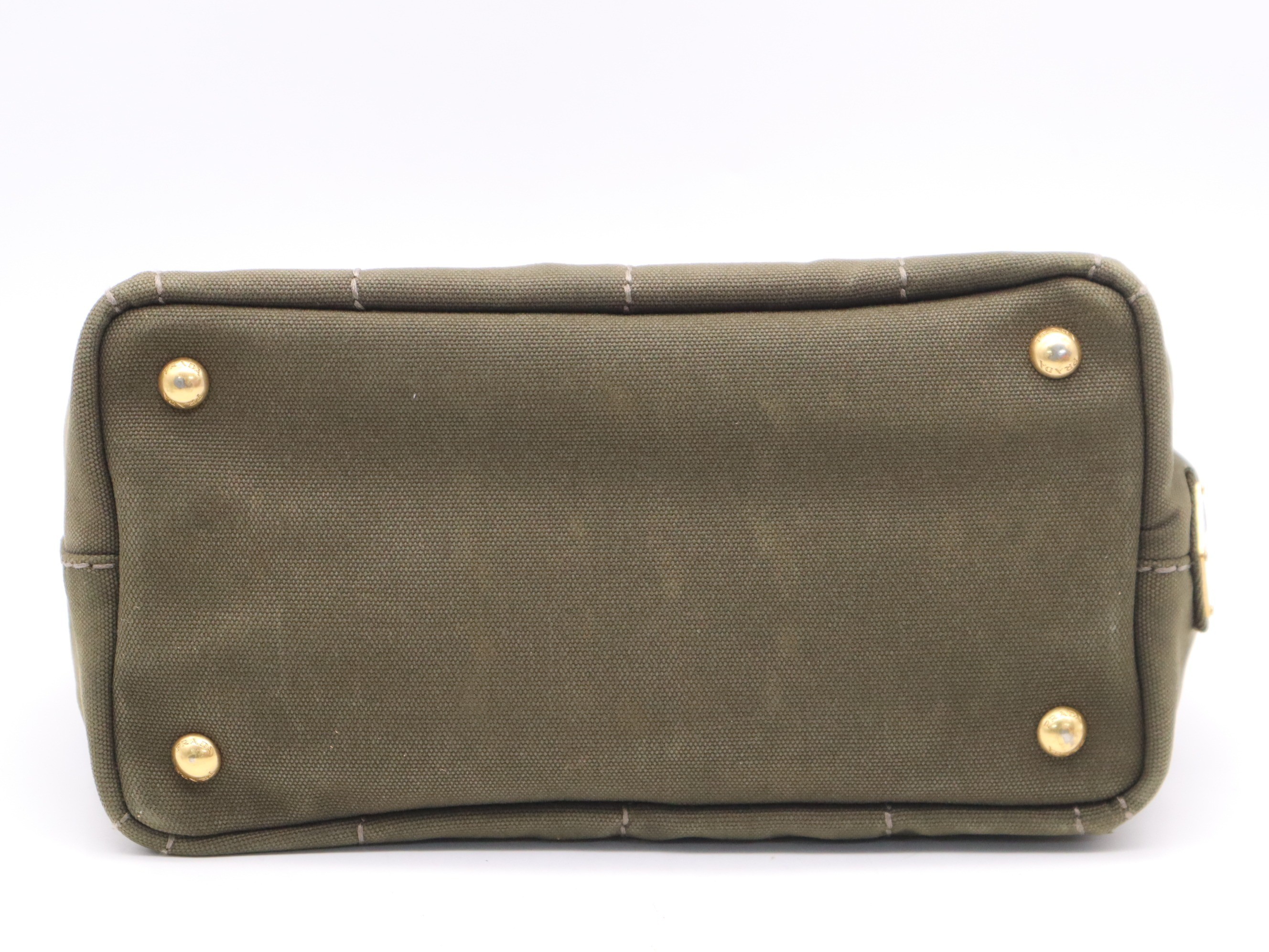 Canvas Canapa Mini Tote Bag with Guarantee Card, Khaki — view 4