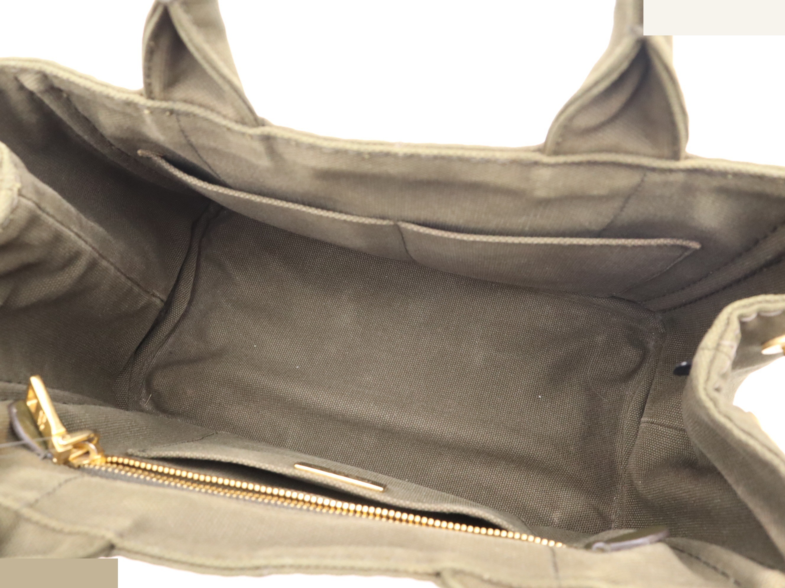 Canvas Canapa Mini Tote Bag with Guarantee Card, Khaki — view 7