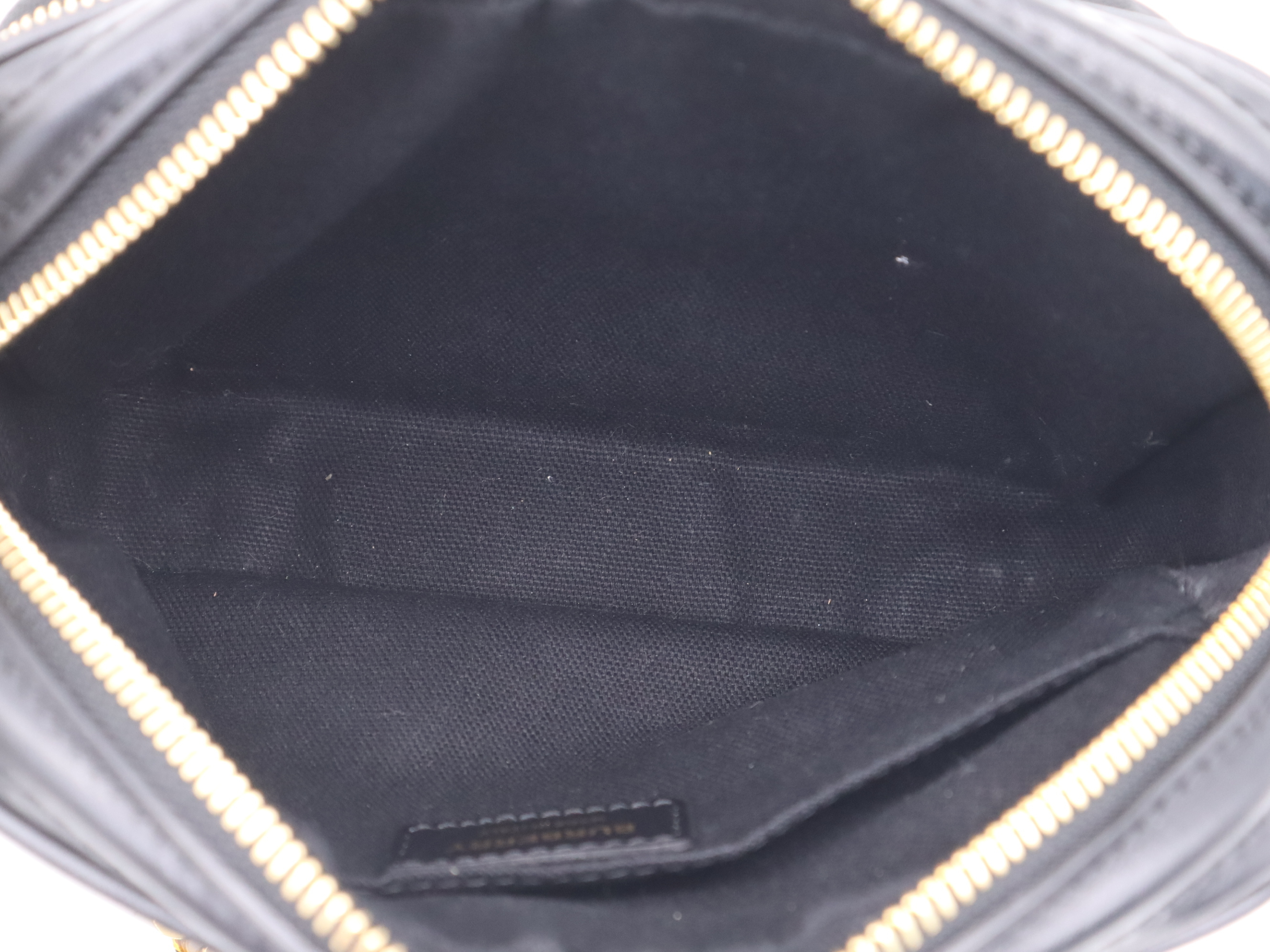 Leather TB Monogram Camera Bag, Black, Gold Hardware, Shoulder Bag — view 10