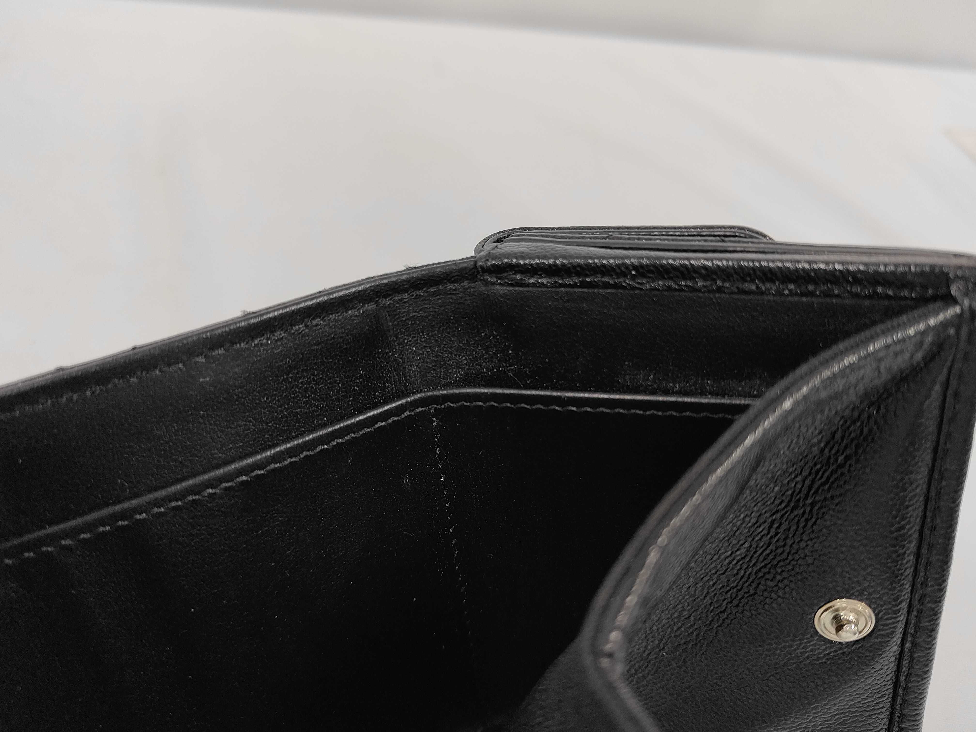 Caviar Skin Flap Wallet with Silver Hardware — view 11