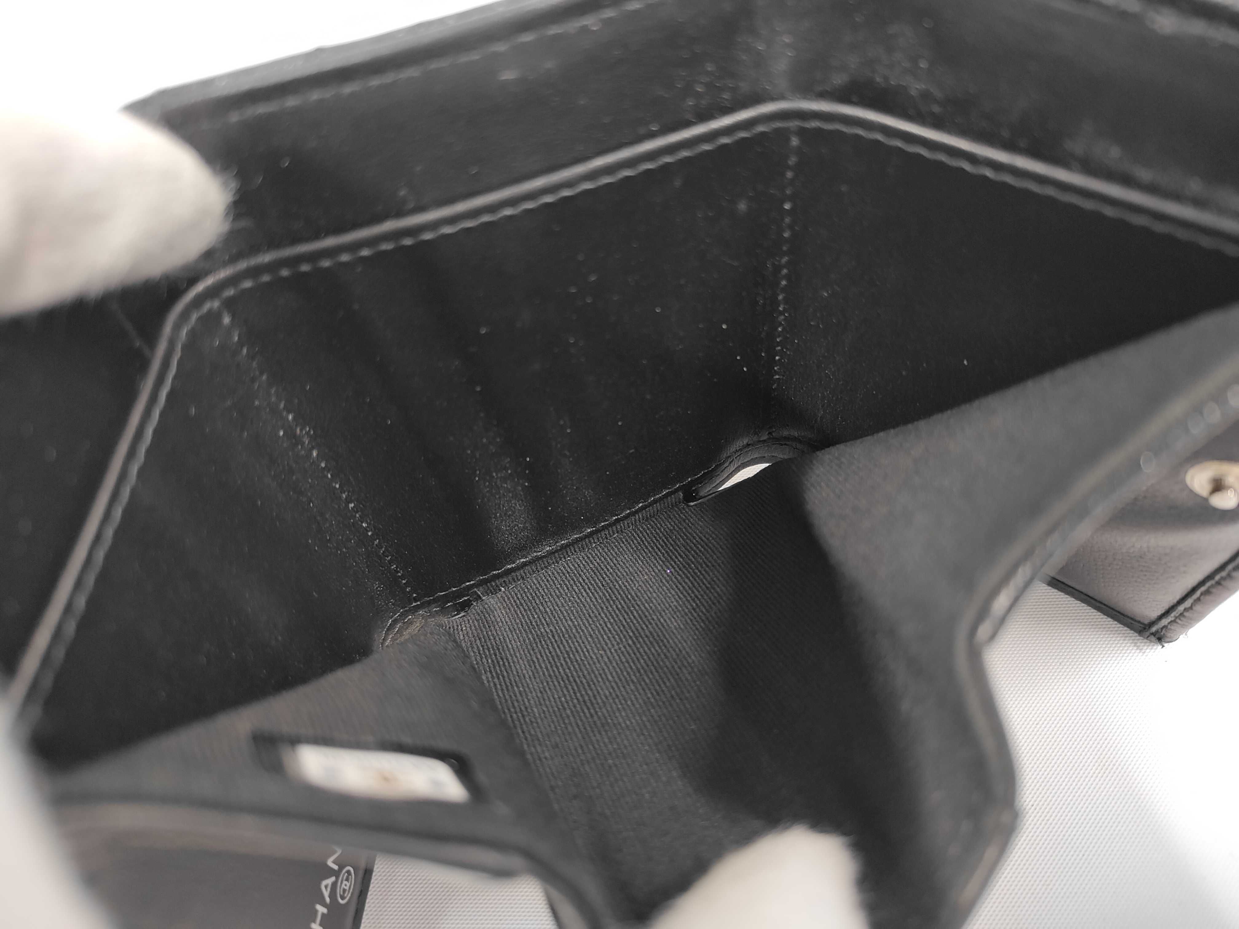 Caviar Skin Flap Wallet with Silver Hardware — view 10