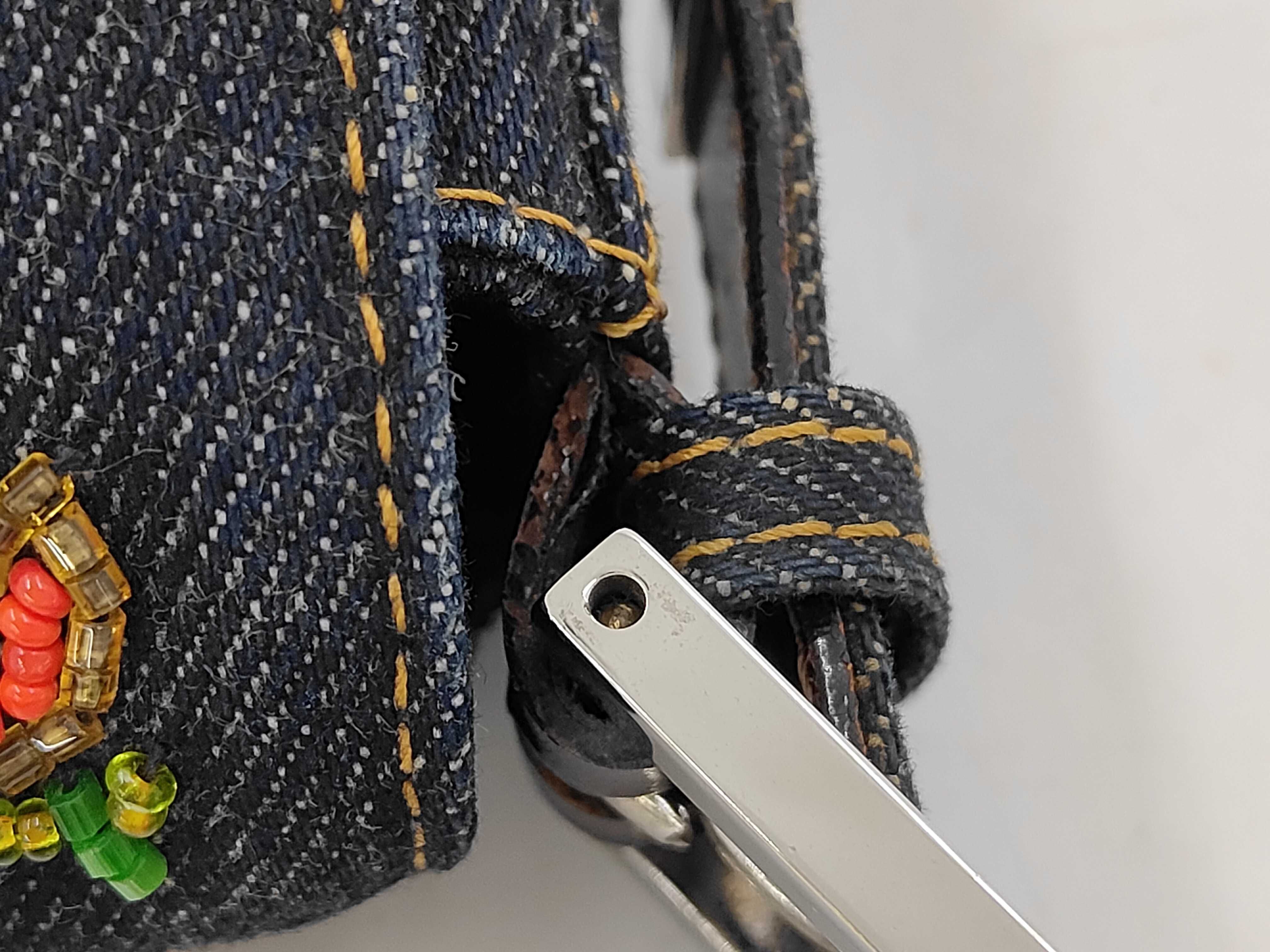 Mamma Baguette Bijou Denim Blue SS Handbag — view 6