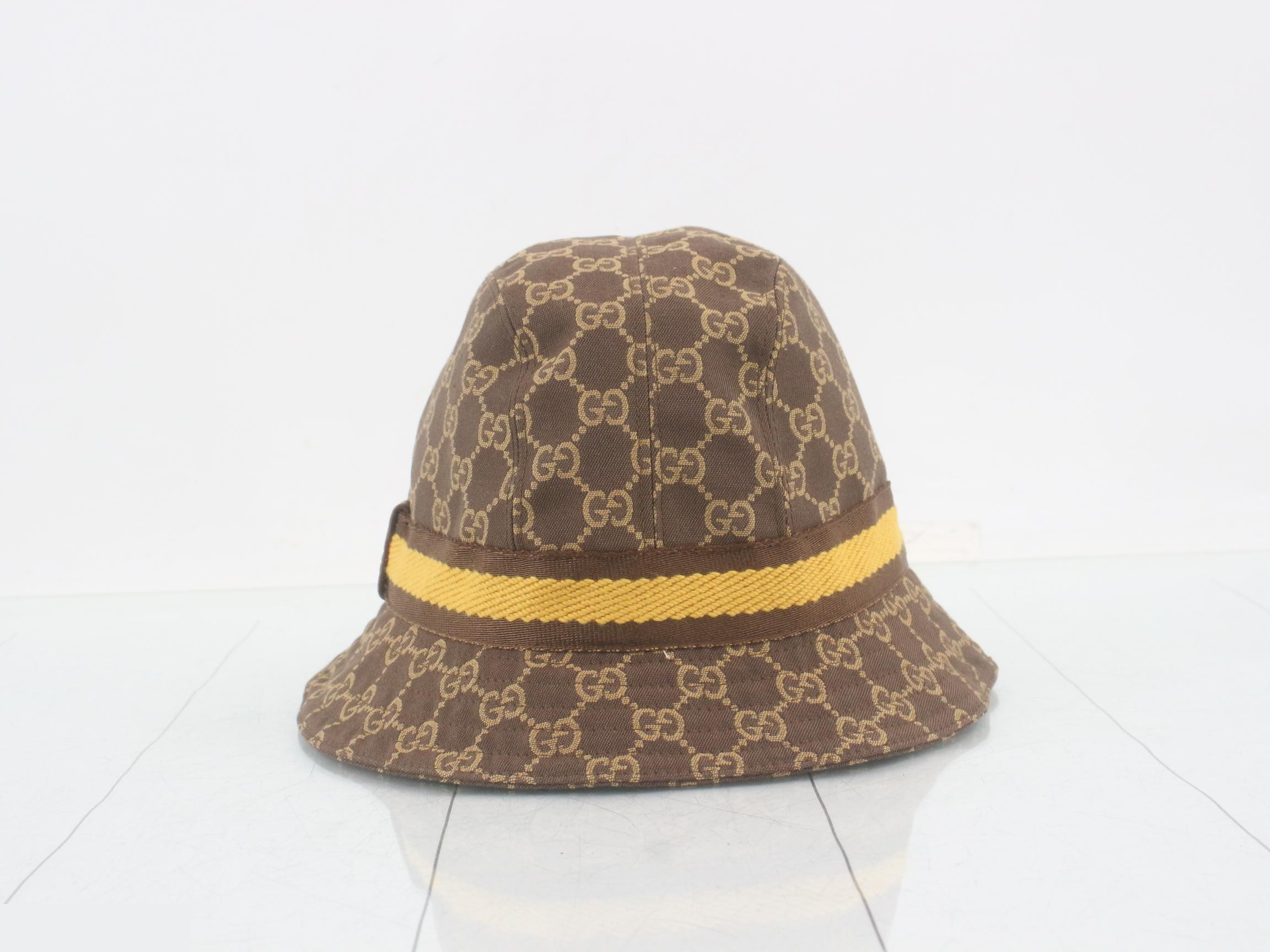 GG Canvas Bucket Hat, Sherry Line, Size S — view 2
