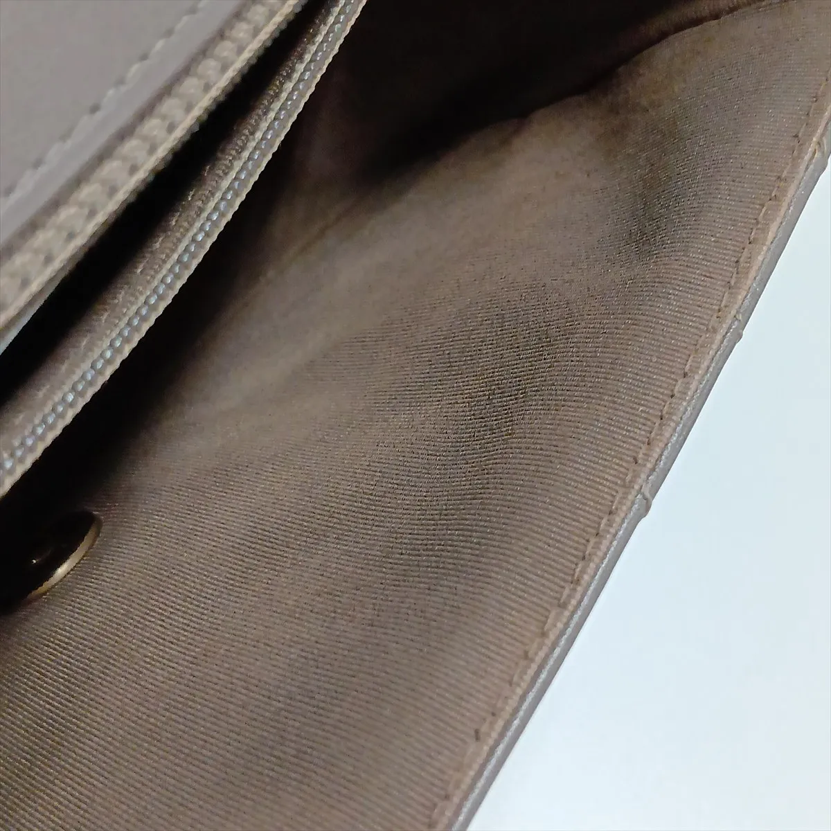 Chevron Lambskin Single Flap Double Chain Bag, Brown with Gold Hardware, 26130276 (Serial Number 26) — view 12