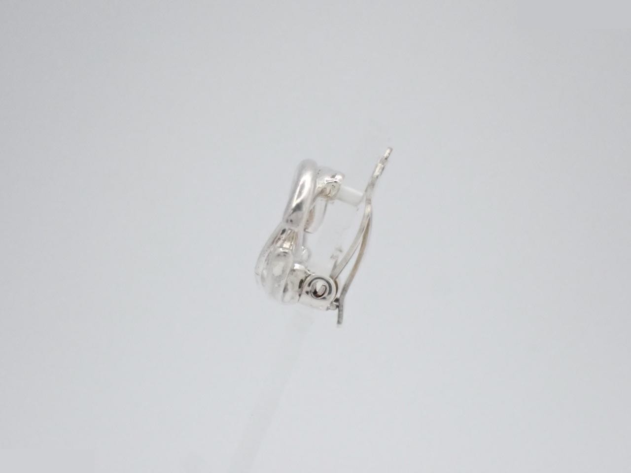 earrings, Coco Mark design, silver, 01P, 2cm wide — view 3