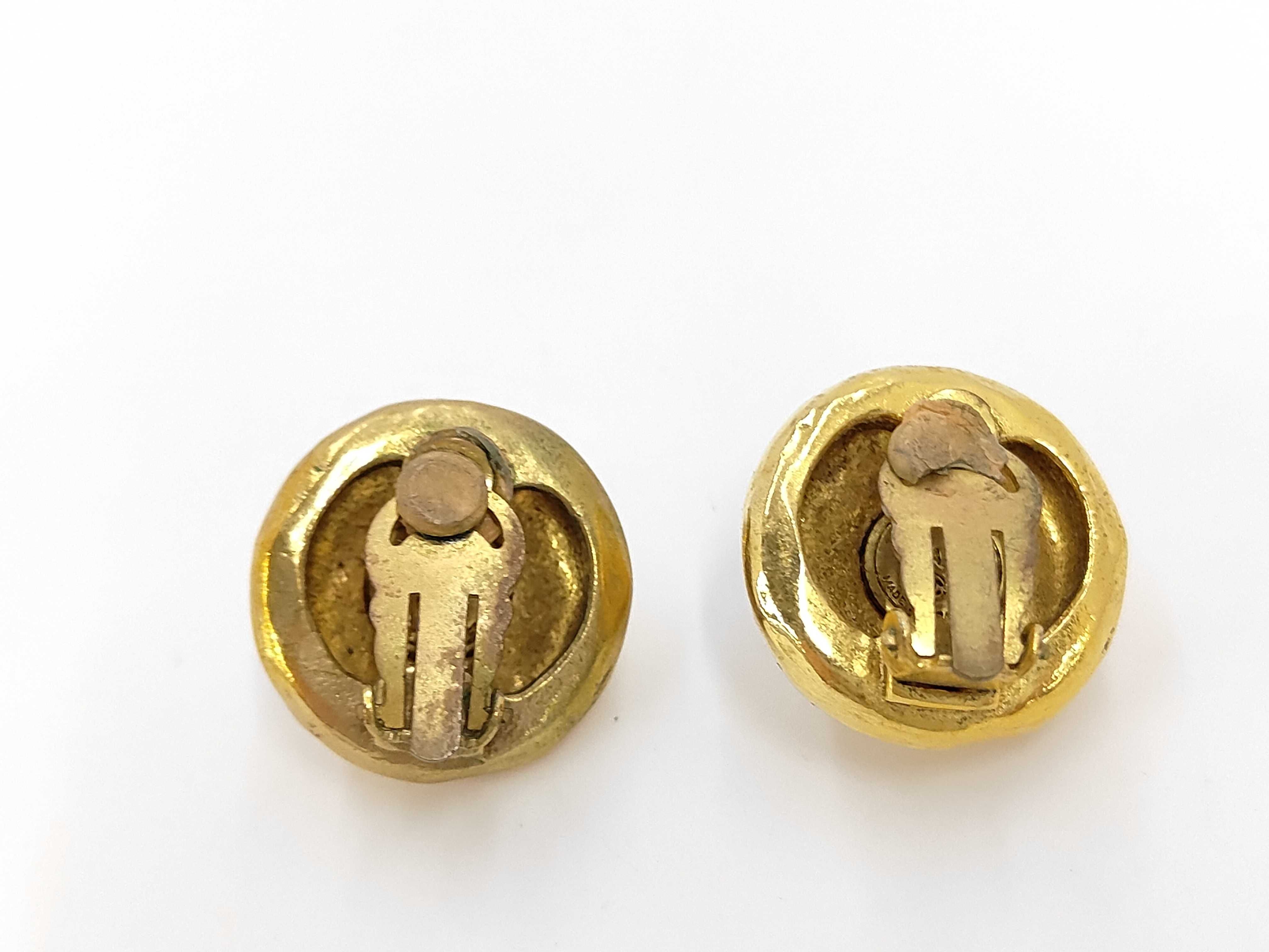 Rhinestone Gold GP Earrings — view 2