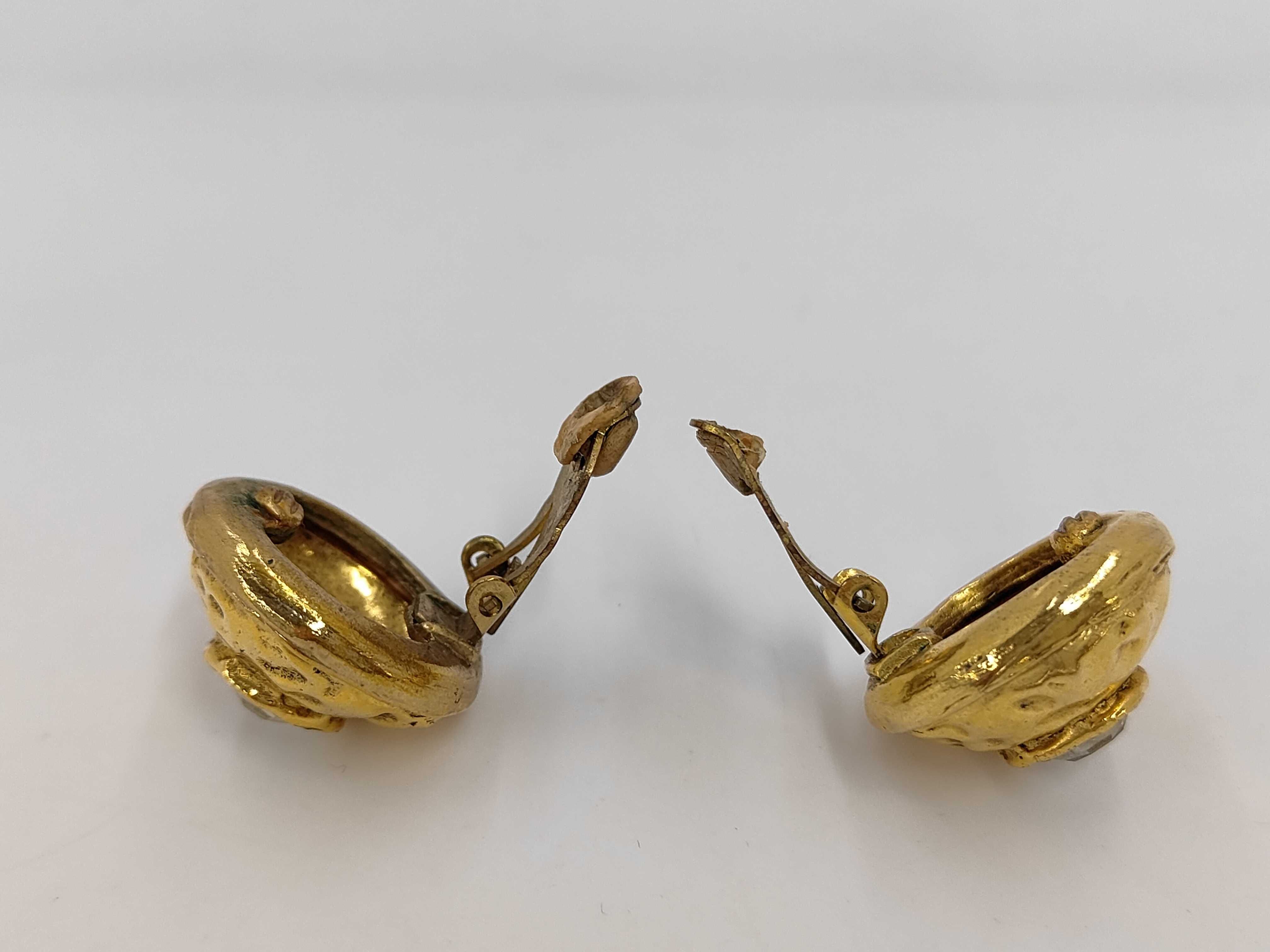 Rhinestone Gold GP Earrings — view 4