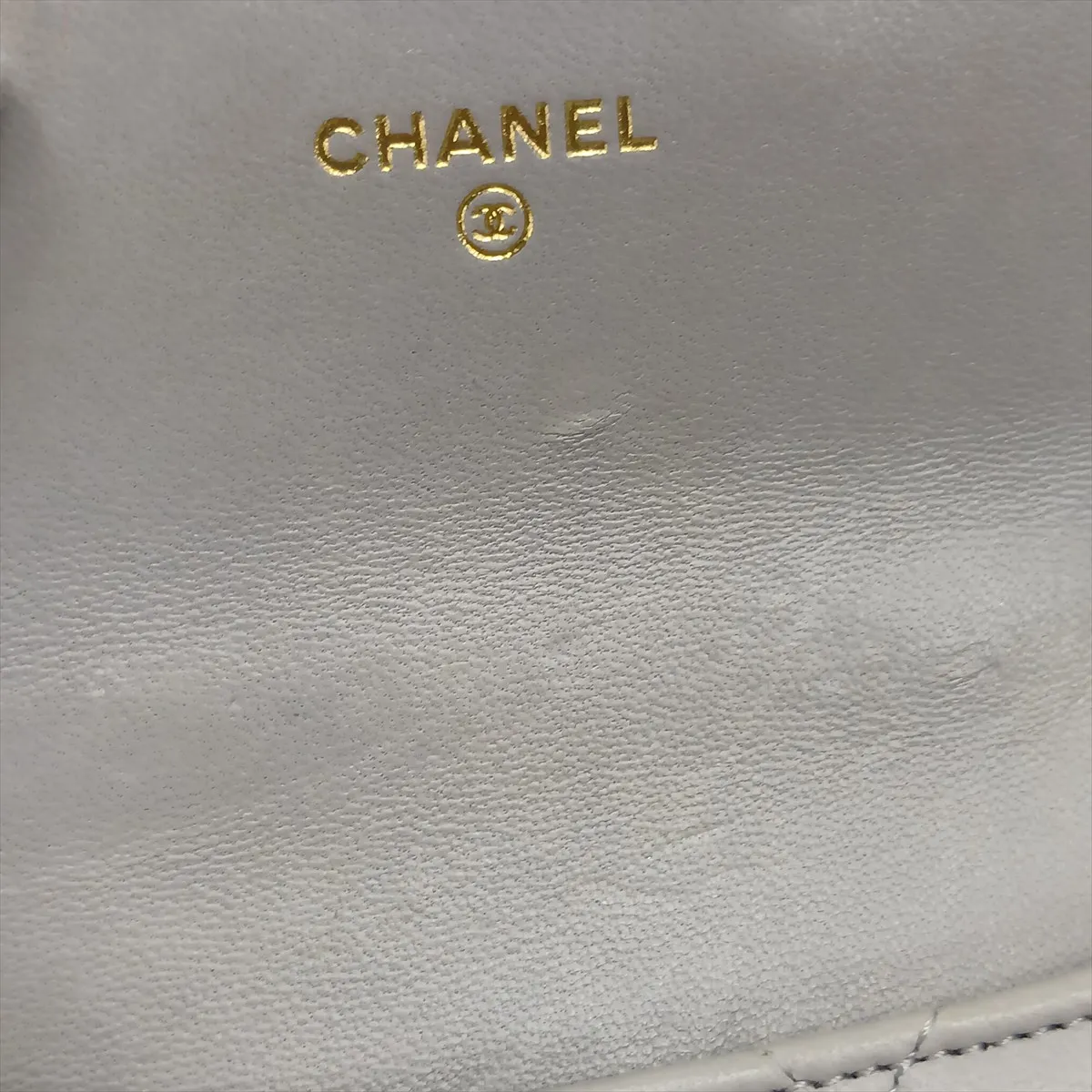 Matelassé Lambskin 2-Way Handbag, Gray with Gold Hardware, Item Number 31528287 (Serial Number 31) — view 11