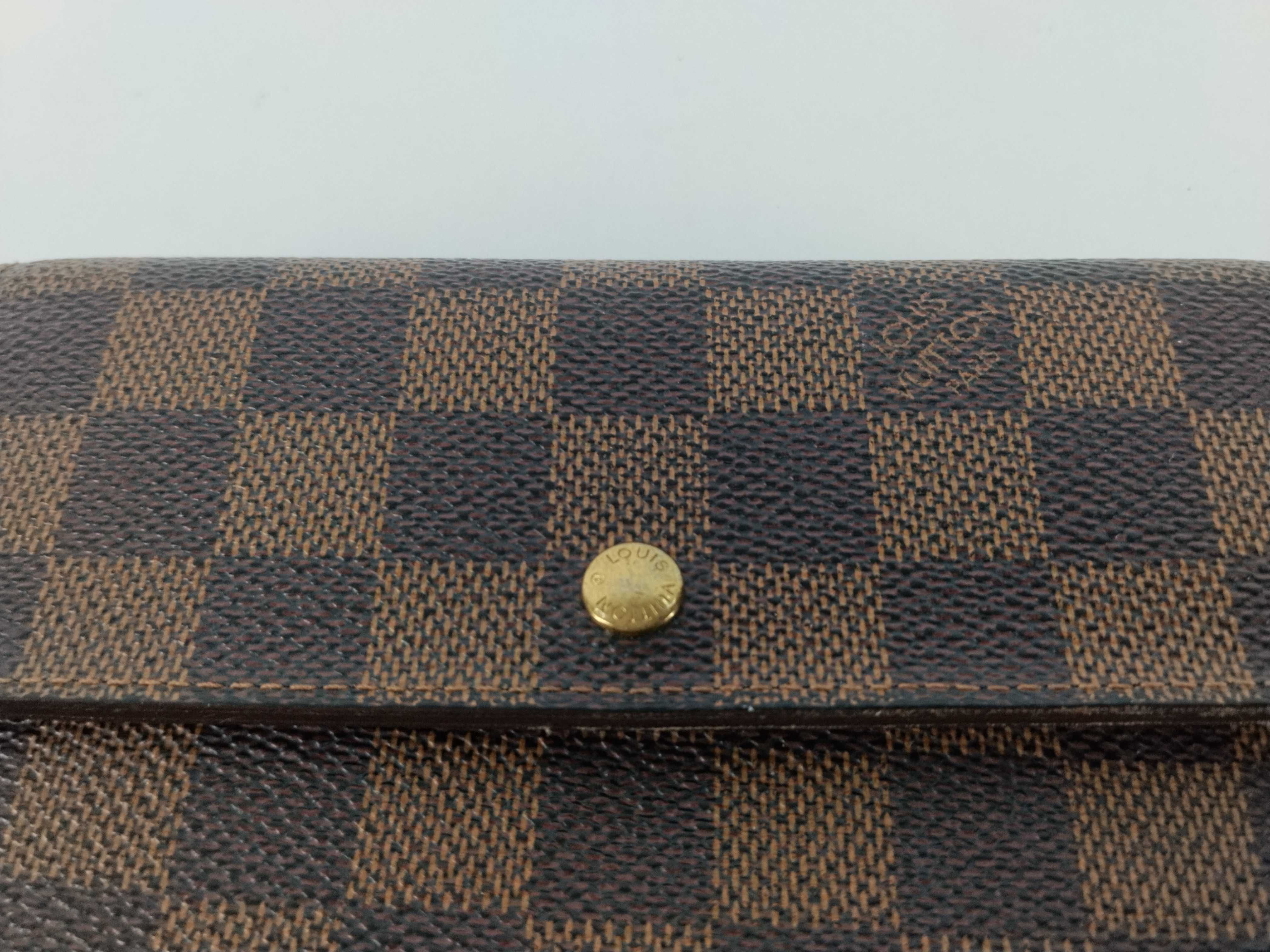 Damier LV Wallet Portefeuille Tresor Etui Papier Brown Wallet — view 8