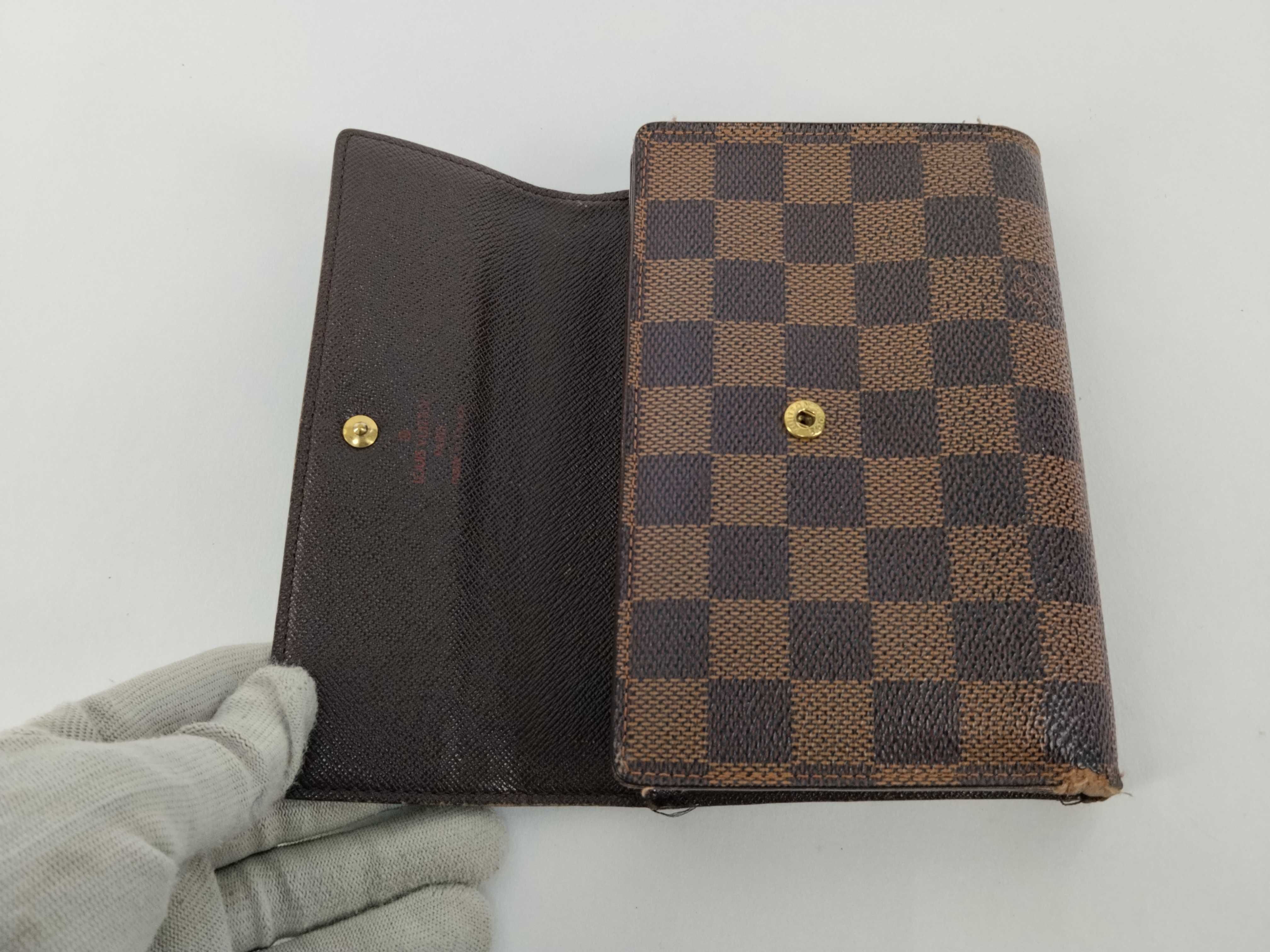 Damier LV Wallet Portefeuille Tresor Etui Papier Brown Wallet — view 9