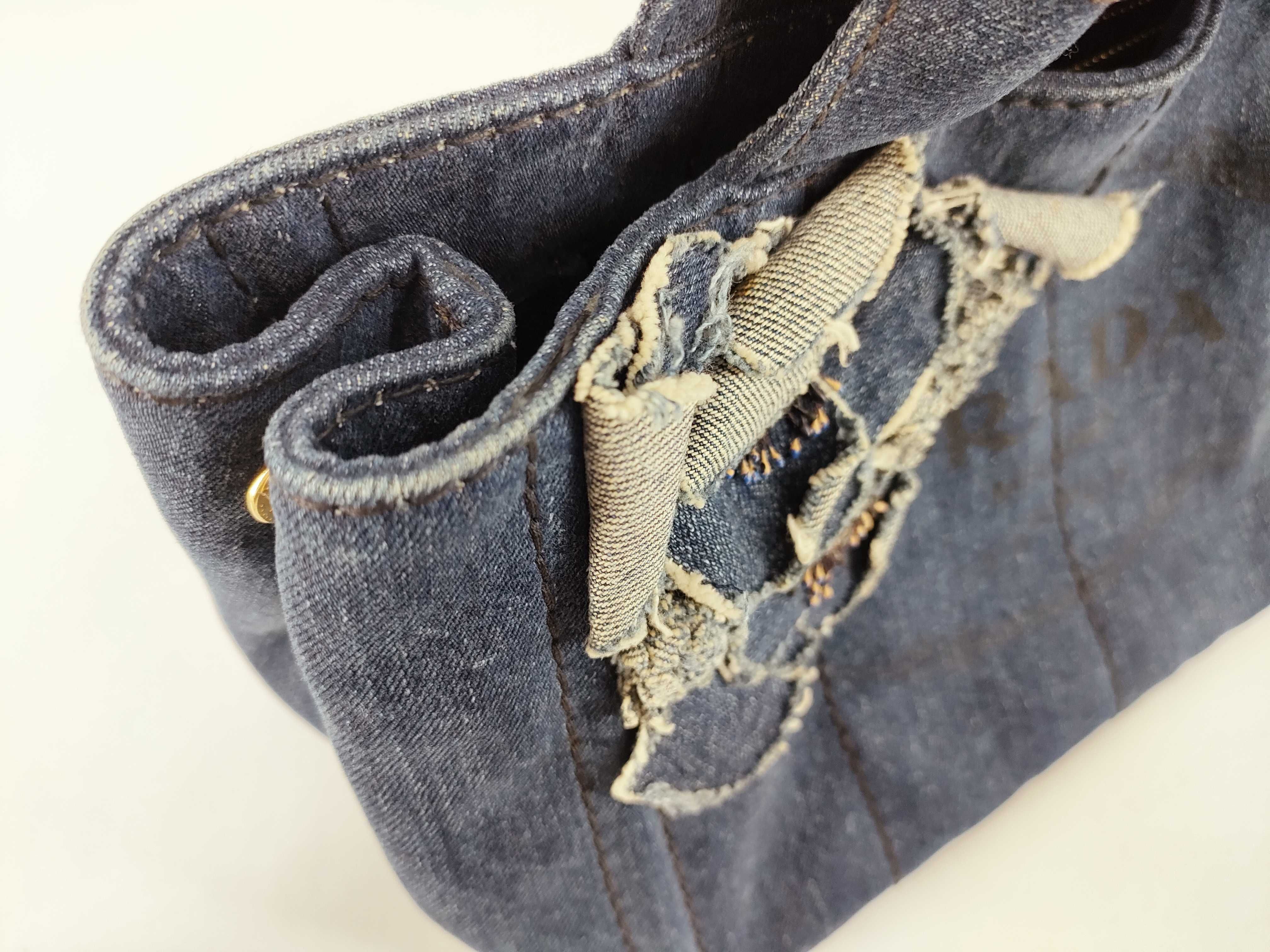 Denim Canapa 1BG439 Blue Strap Handbag — view 8