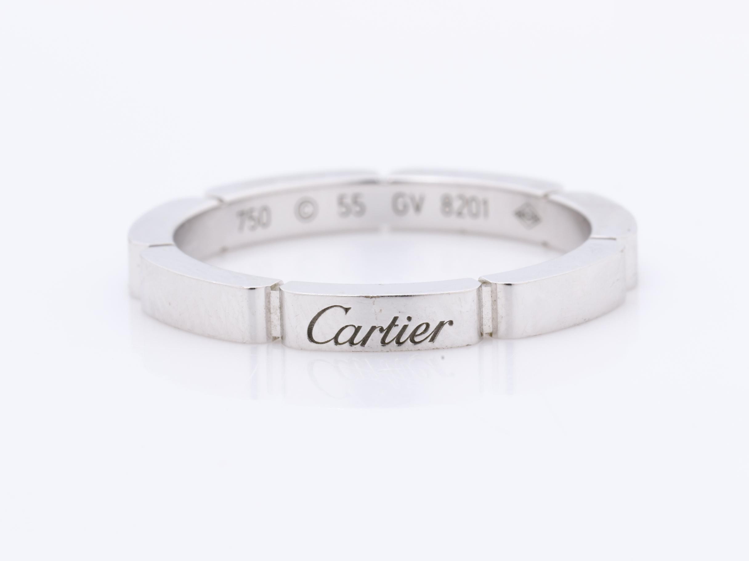 Maillon Panthère ring, 750WG, 4.4g, #55