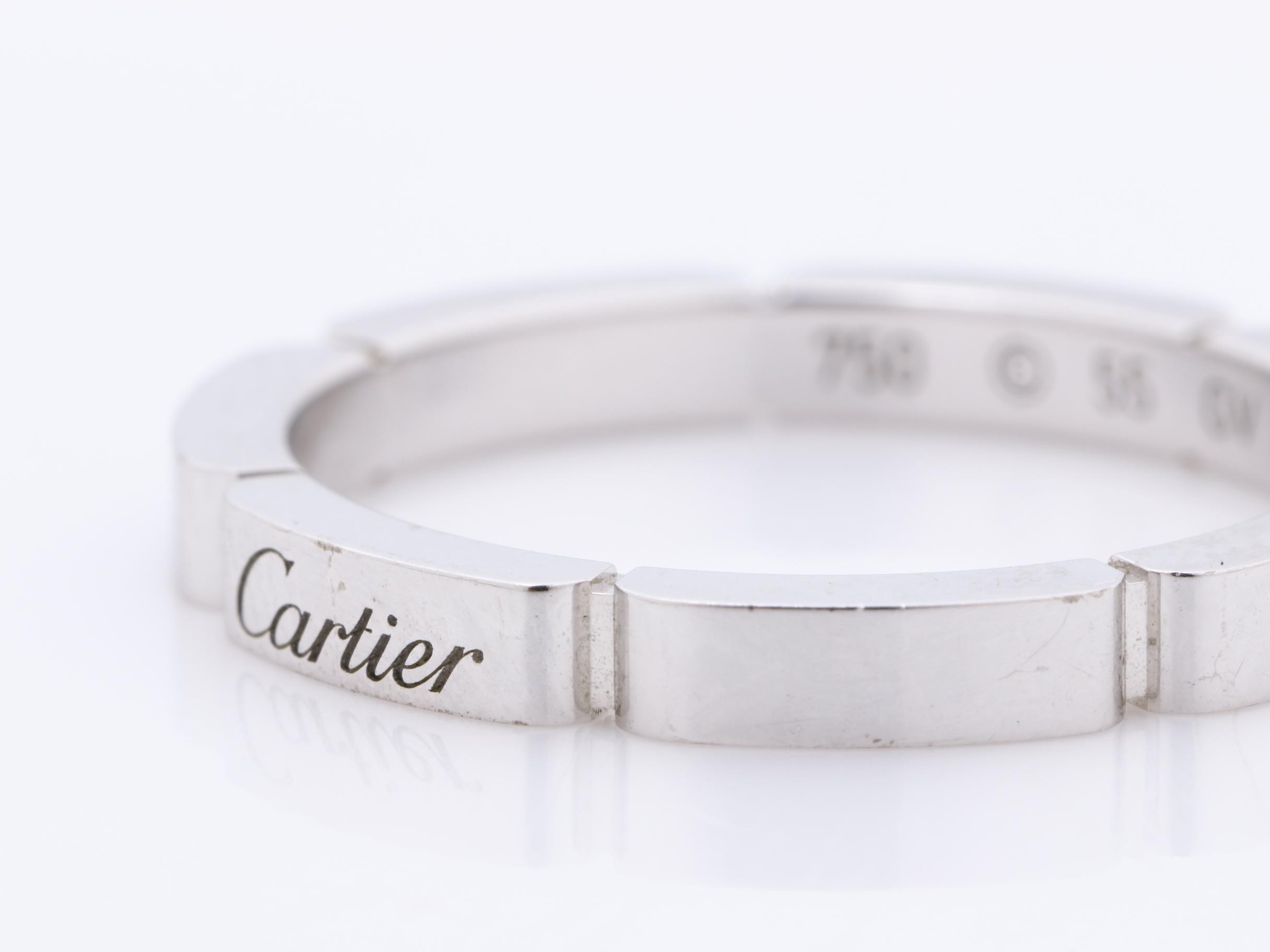 Maillon Panthère ring, 750WG, 4.4g, #55 — view 3