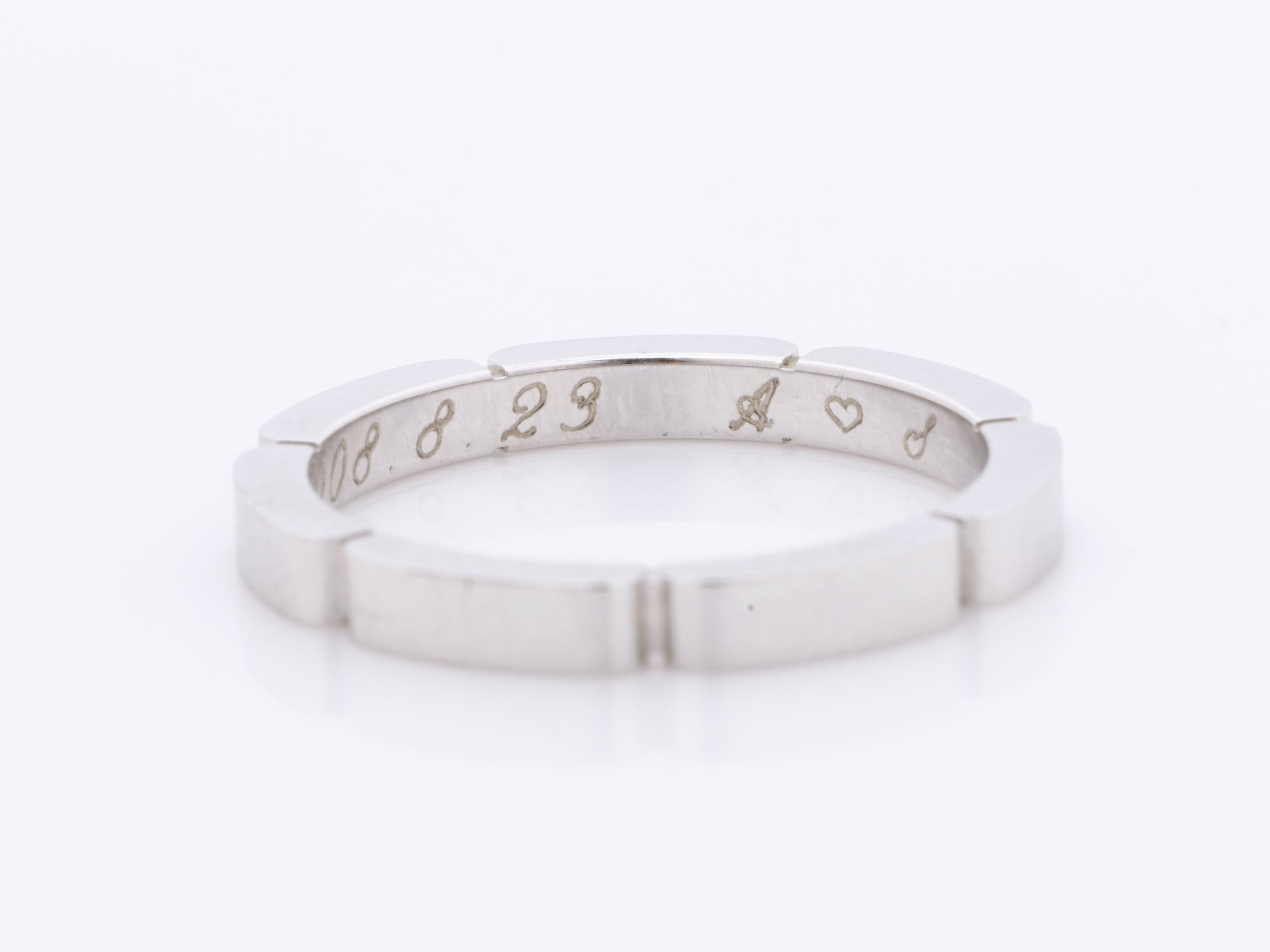 Maillon Panthère ring, 750WG, 4.4g, #55 — view 4