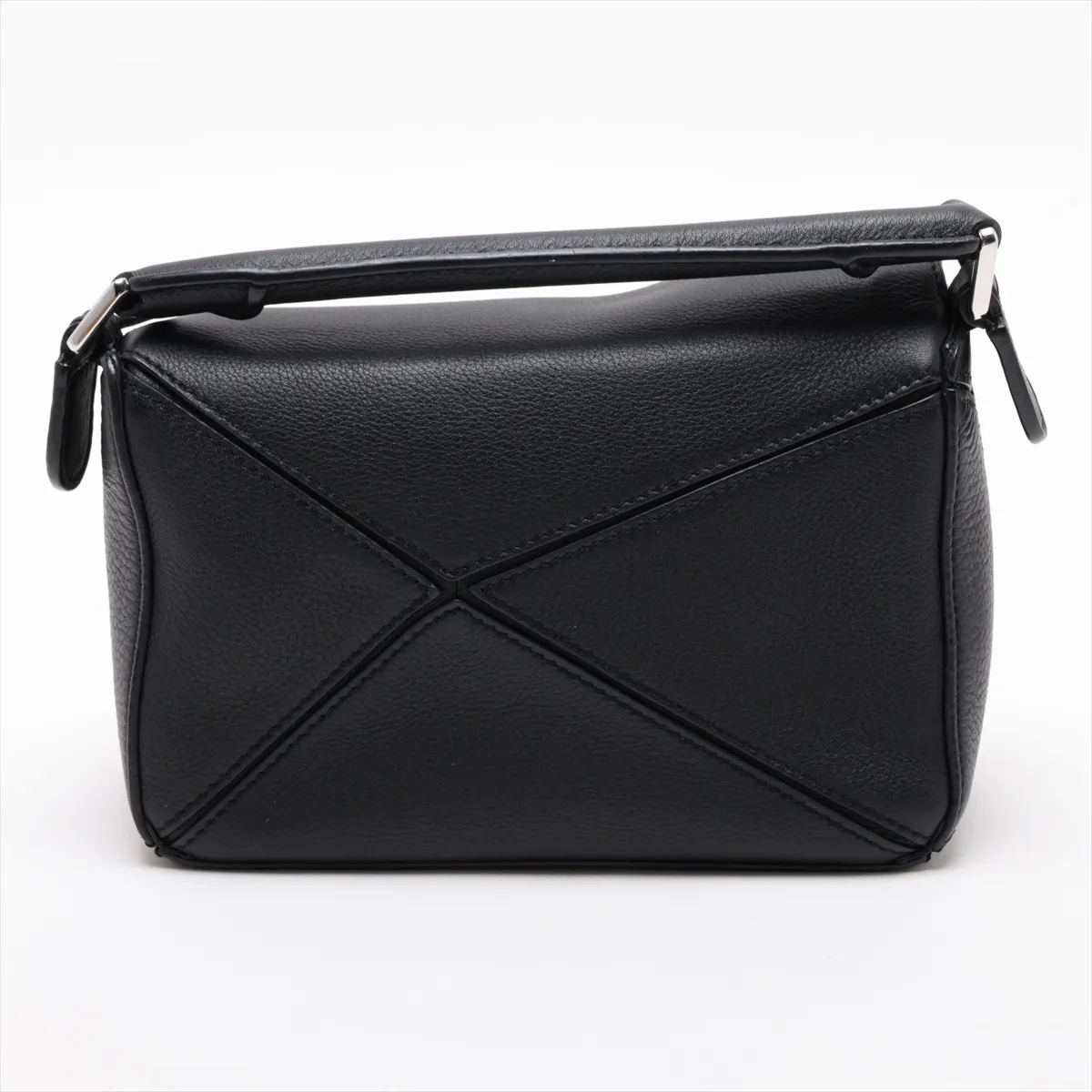 Mini Puzzle Bag Leather 2-Way Shoulder Bag Black — view 2