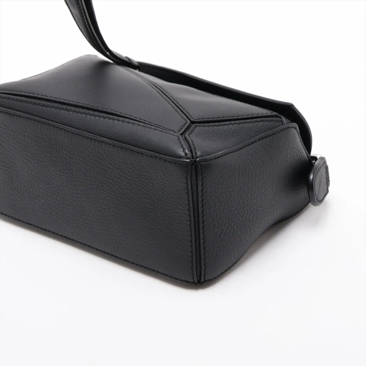 Mini Puzzle Bag Leather 2-Way Shoulder Bag Black — view 3
