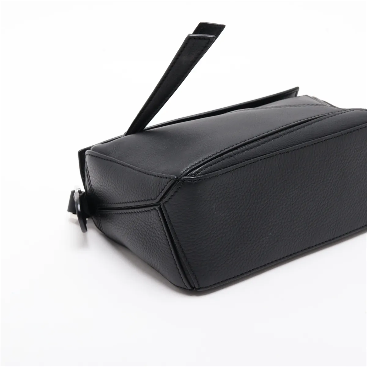 Mini Puzzle Bag Leather 2-Way Shoulder Bag Black — view 4
