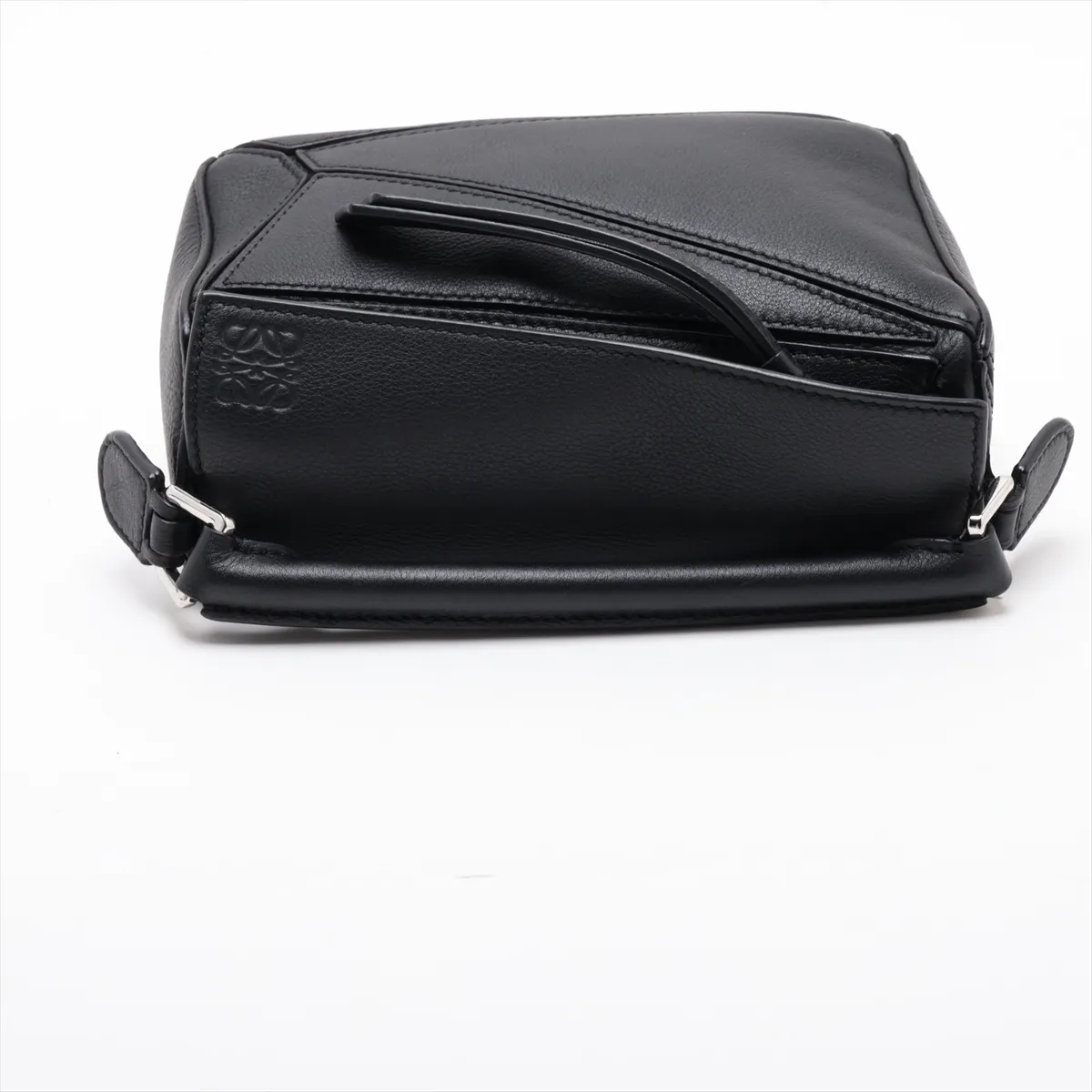 Mini Puzzle Bag Leather 2-Way Shoulder Bag Black — view 5