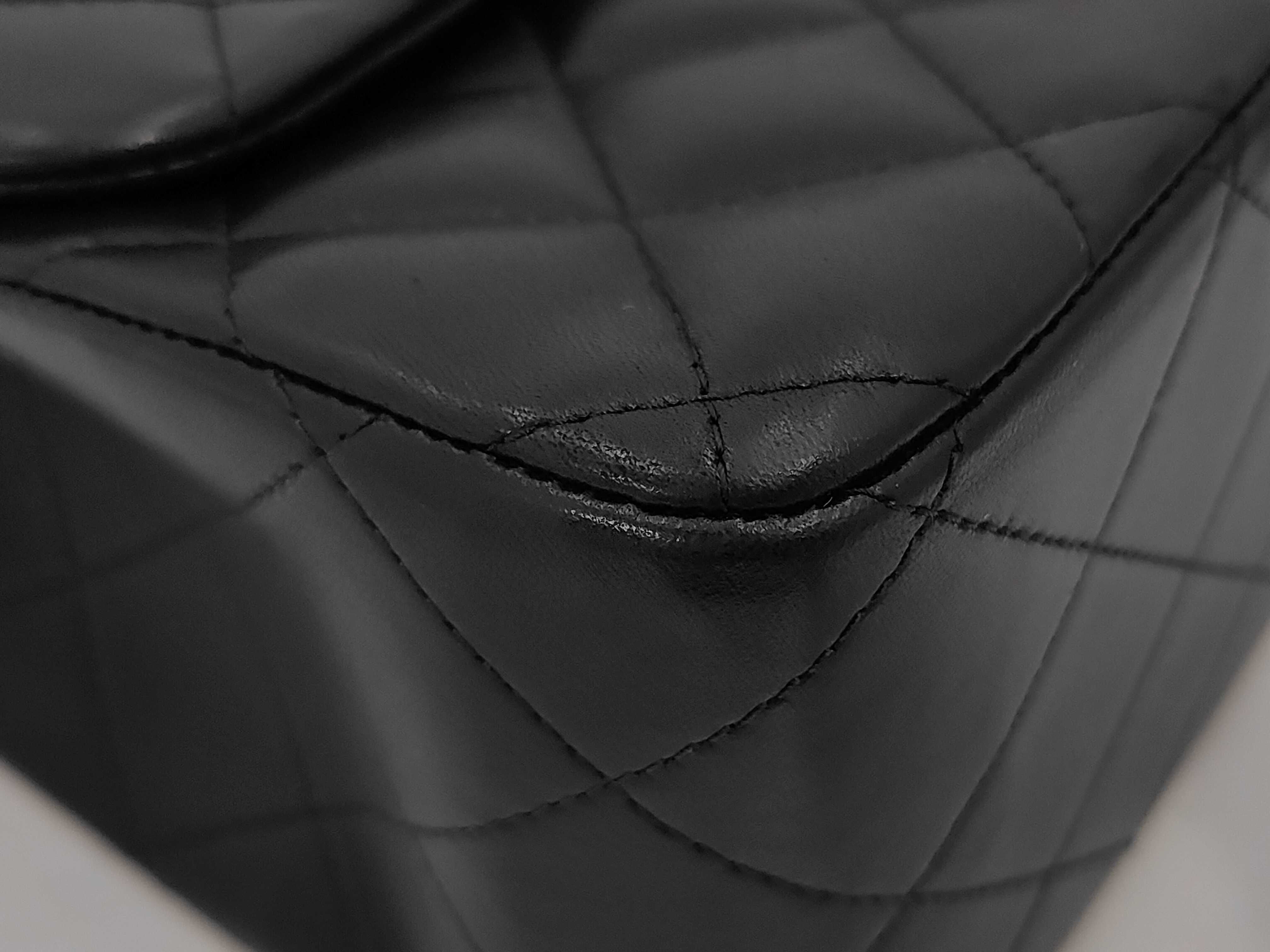 Classic Flap CF Black Lambskin Jumbo Shoulder Bag (No. 21) with Card Holder, Gold Hardware — view 3