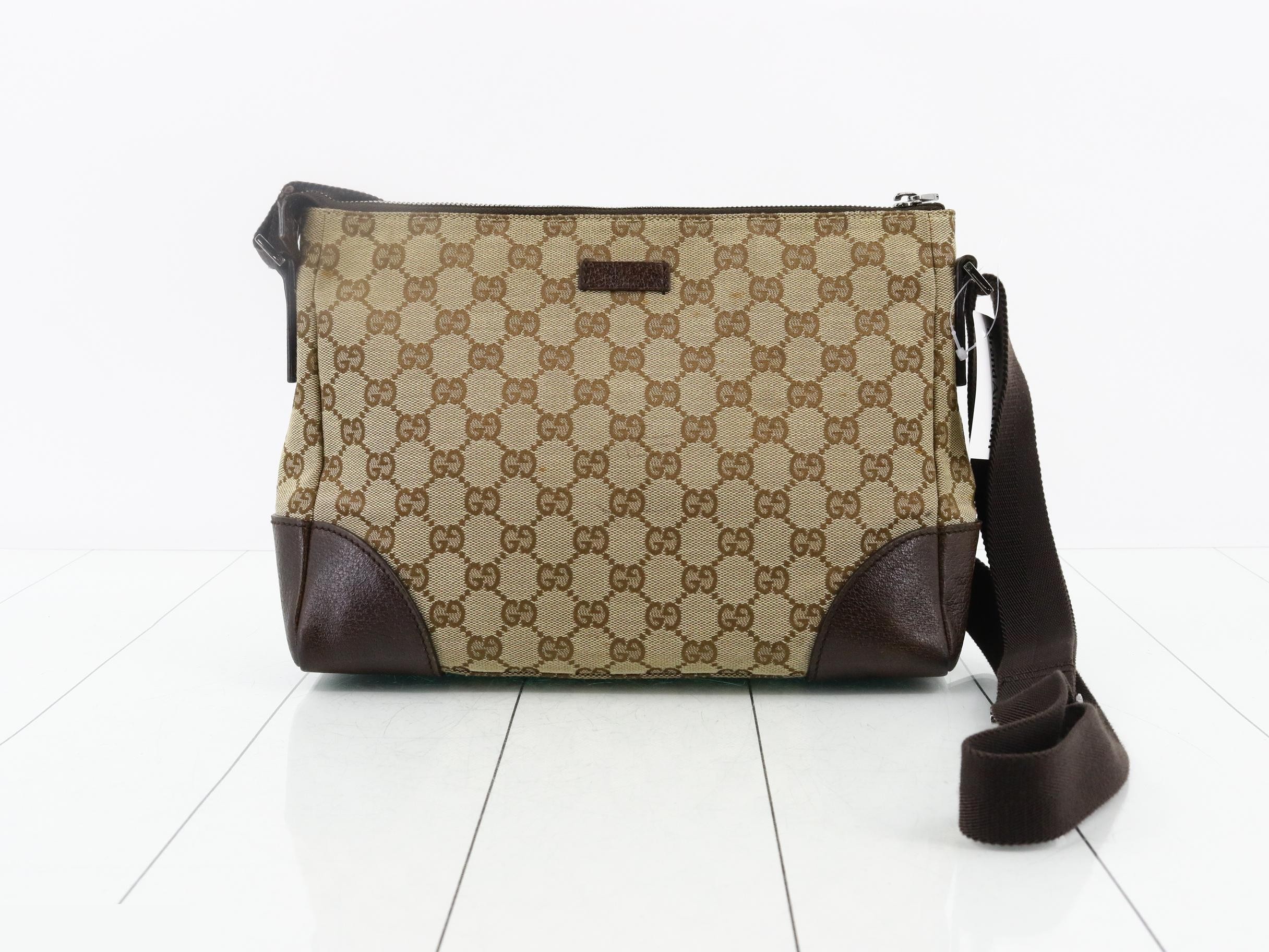 Shoulder bag, beige, brown