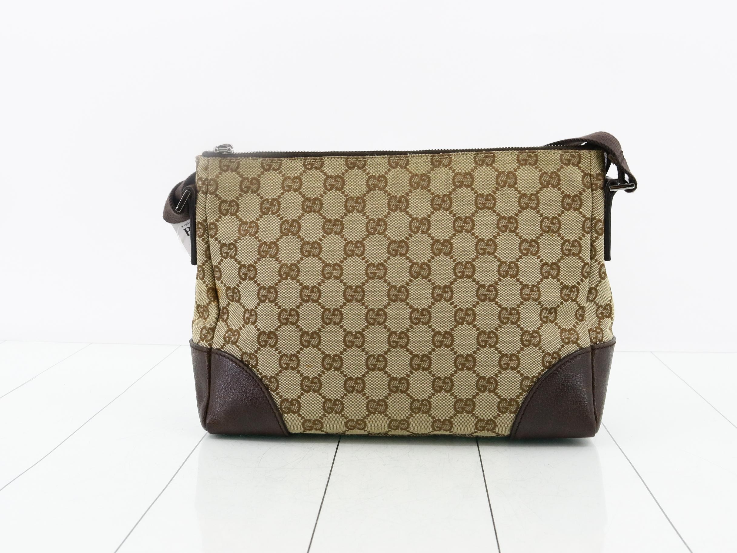Shoulder bag, beige, brown — view 2
