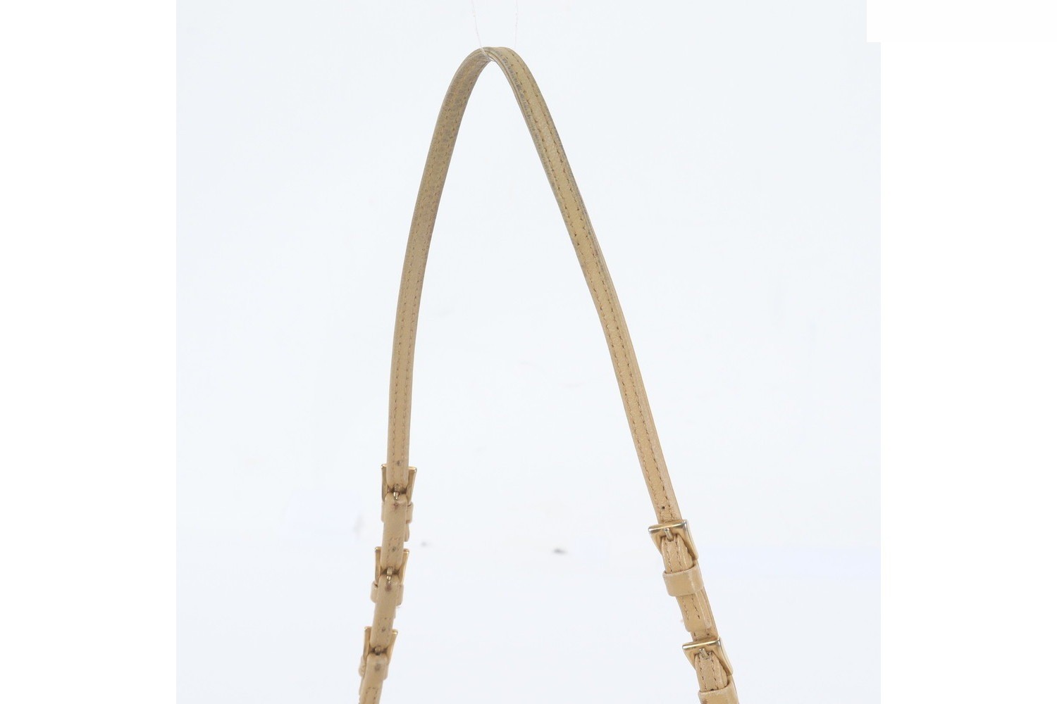 White tag included. Triangle logo leather shoulder bag. — view 2