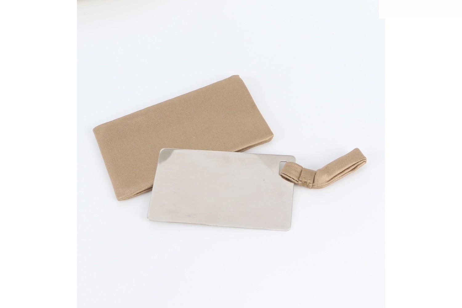 White tag included. Triangle logo leather shoulder bag. — view 9