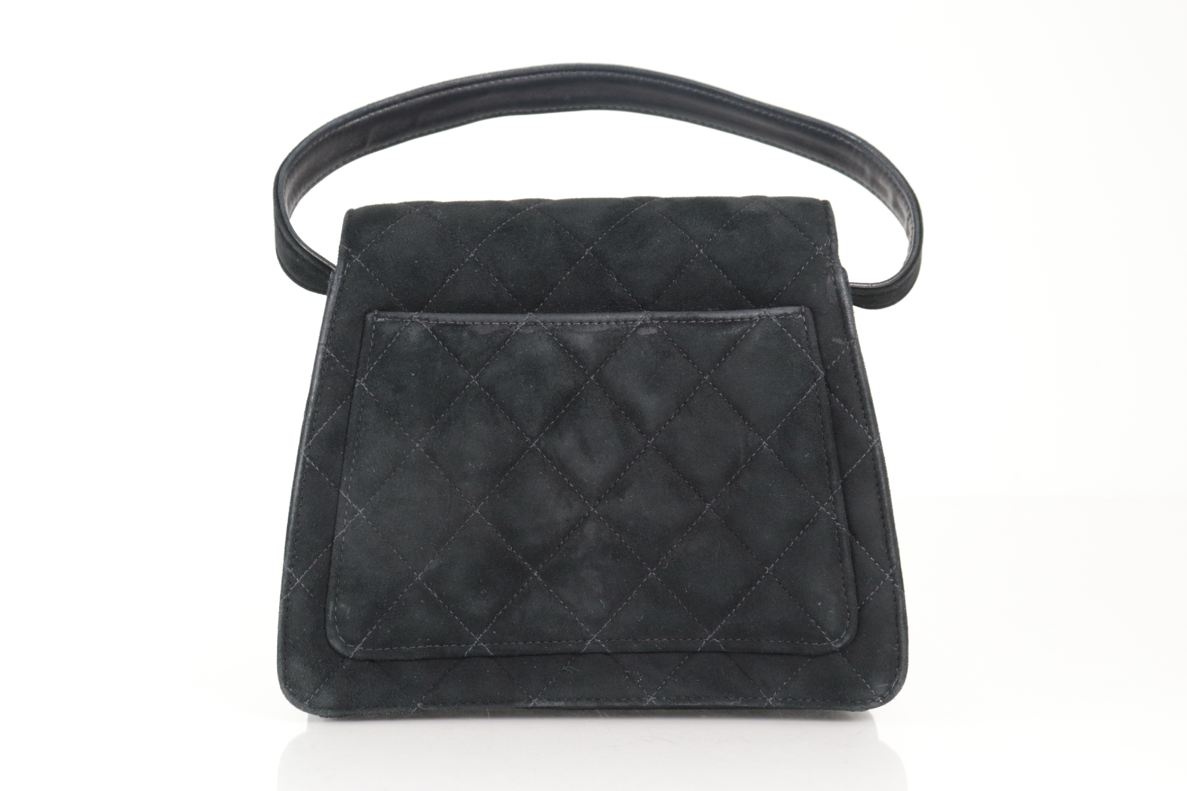 Turnlock Suede Handbag (Serial No. 5) — view 3