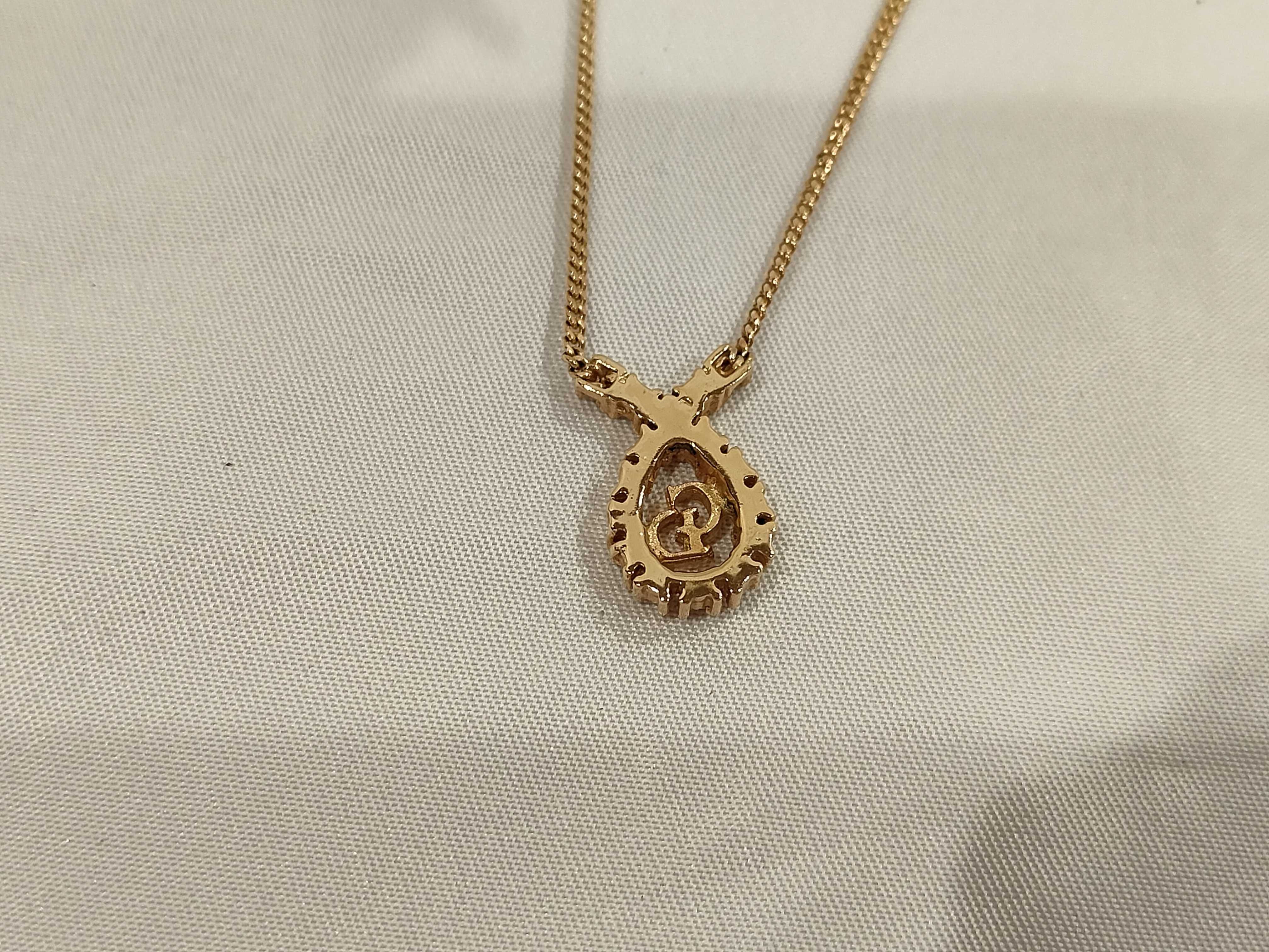 Rhinestone CD Logo Necklace — view 2