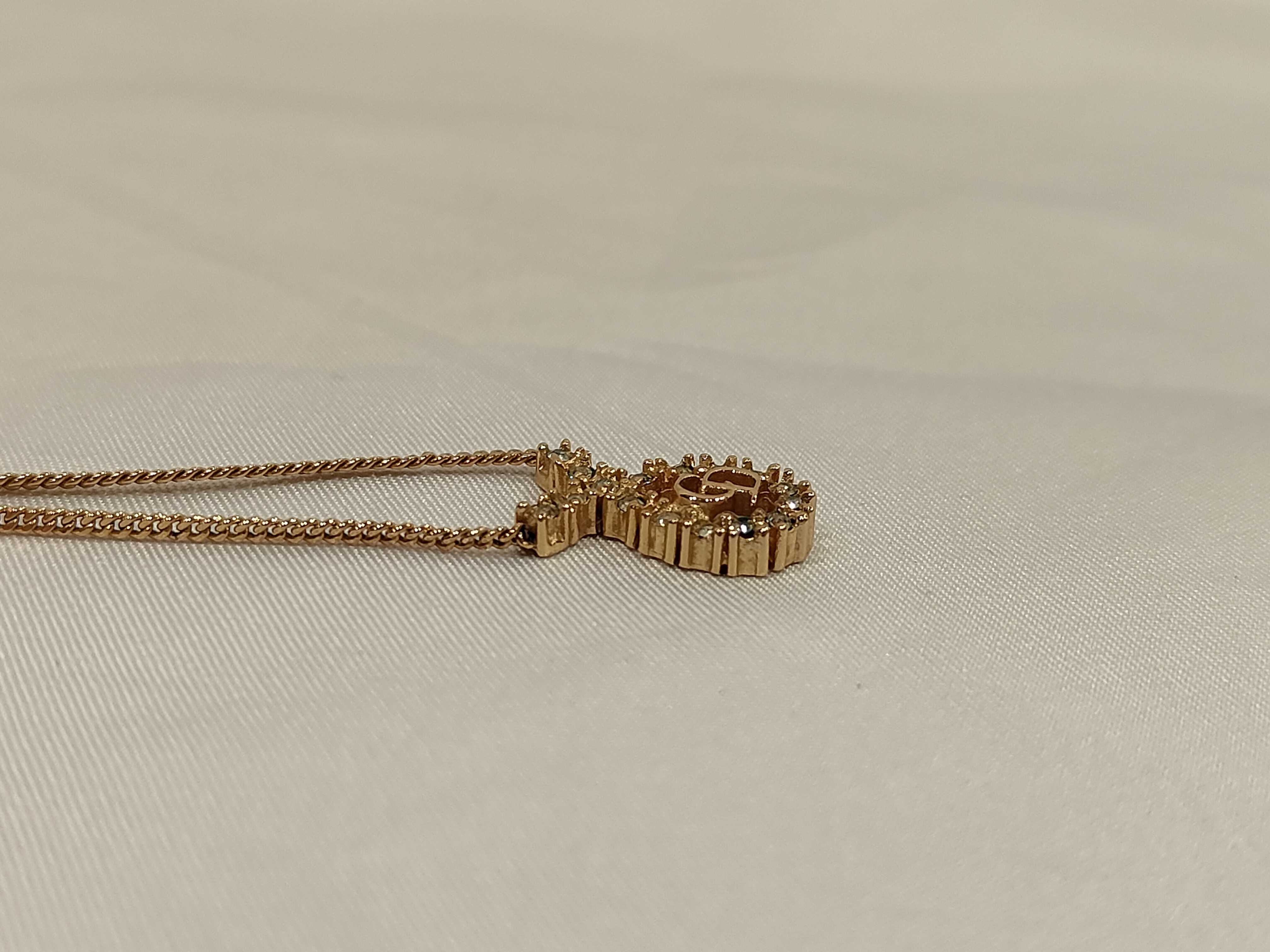 Rhinestone CD Logo Necklace — view 3