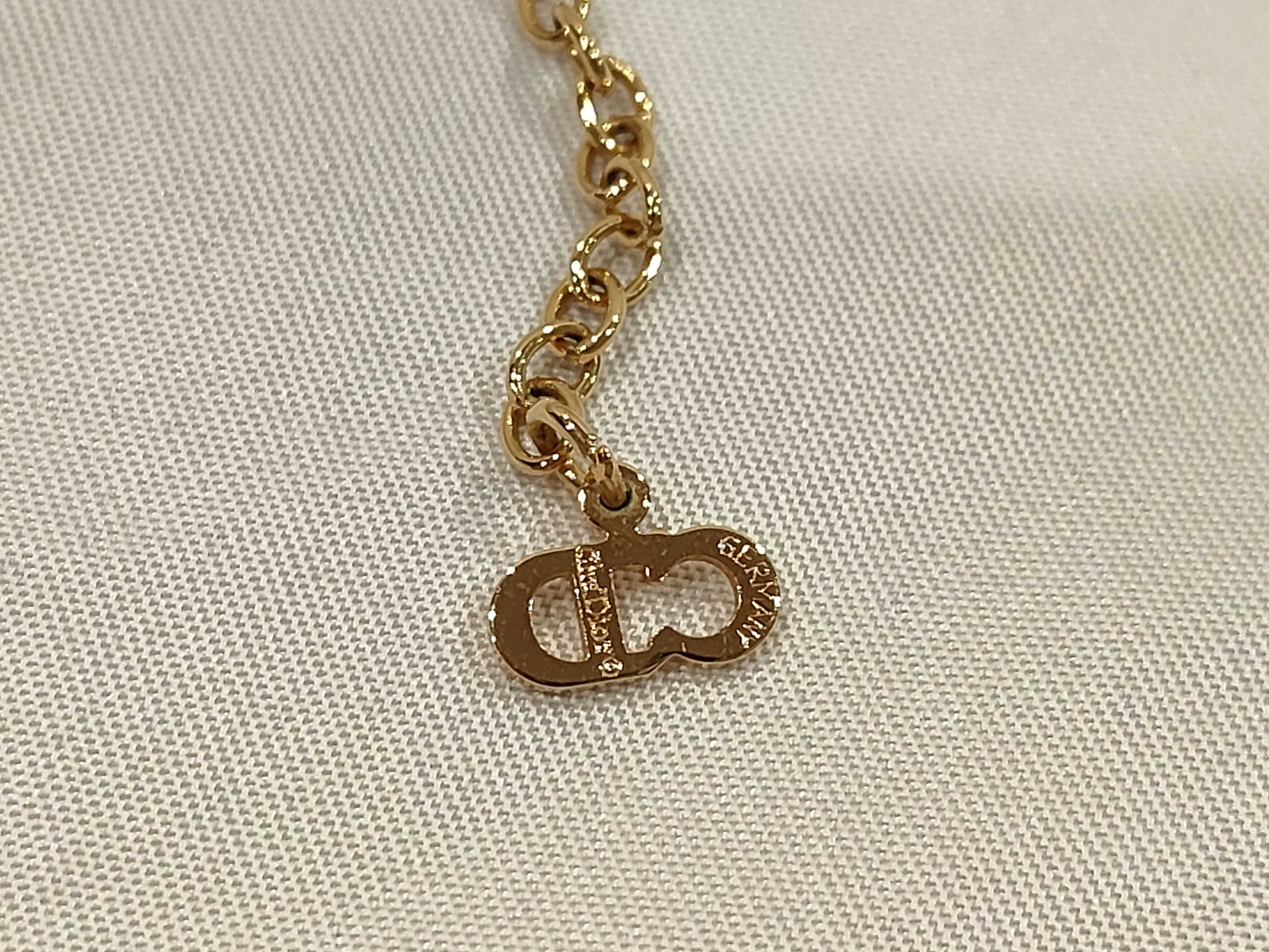 Rhinestone CD Logo Necklace — view 4