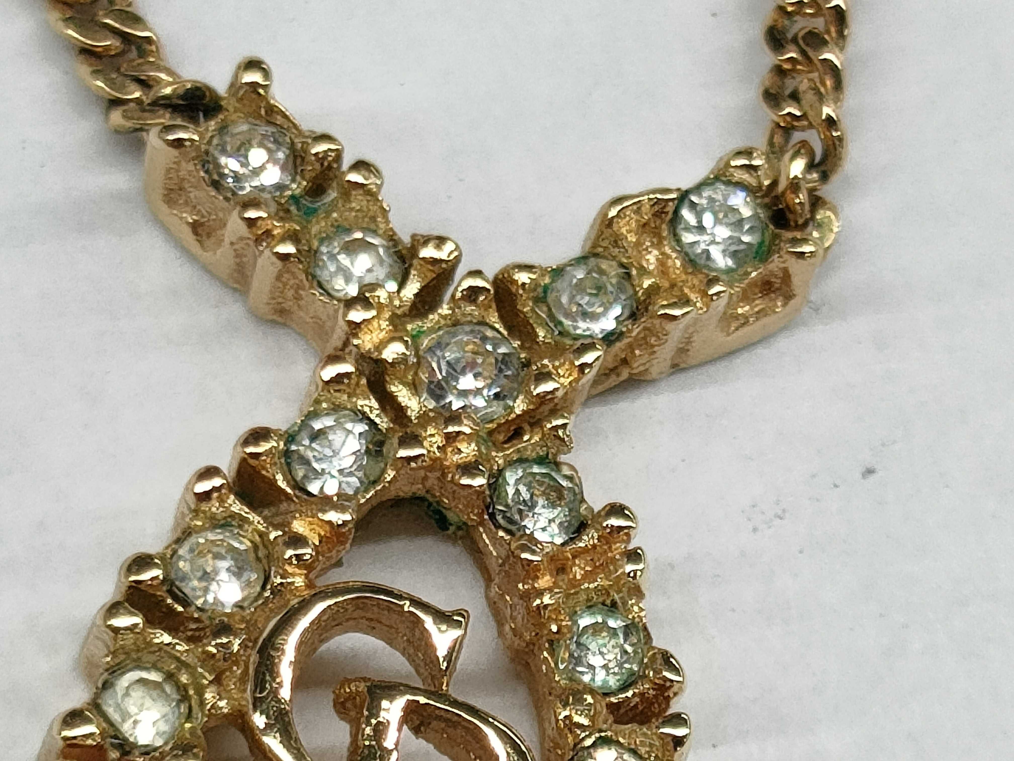 Rhinestone CD Logo Necklace — view 10