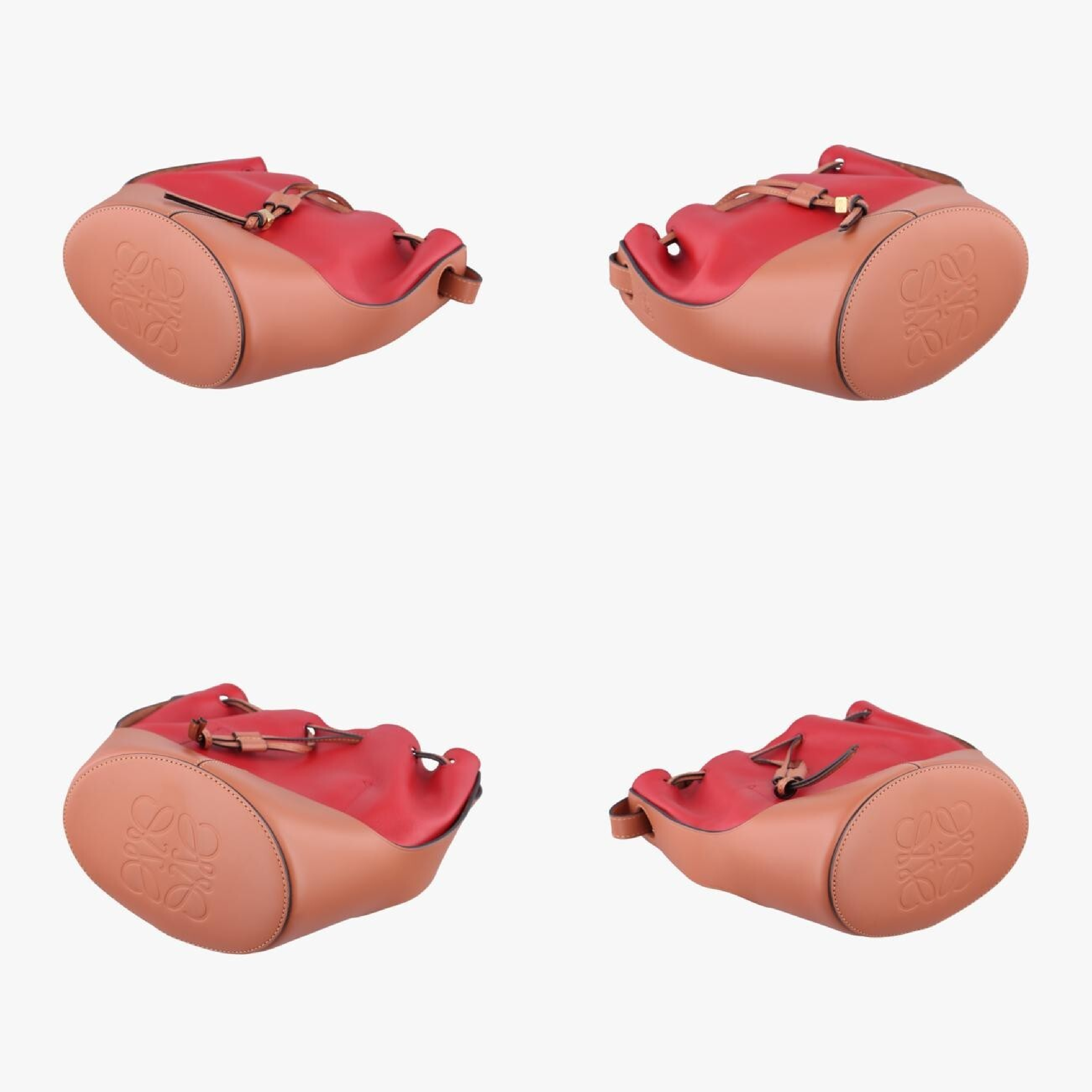 Balloon Red x Brown Leather Shoulder Bag 262027 — view 4