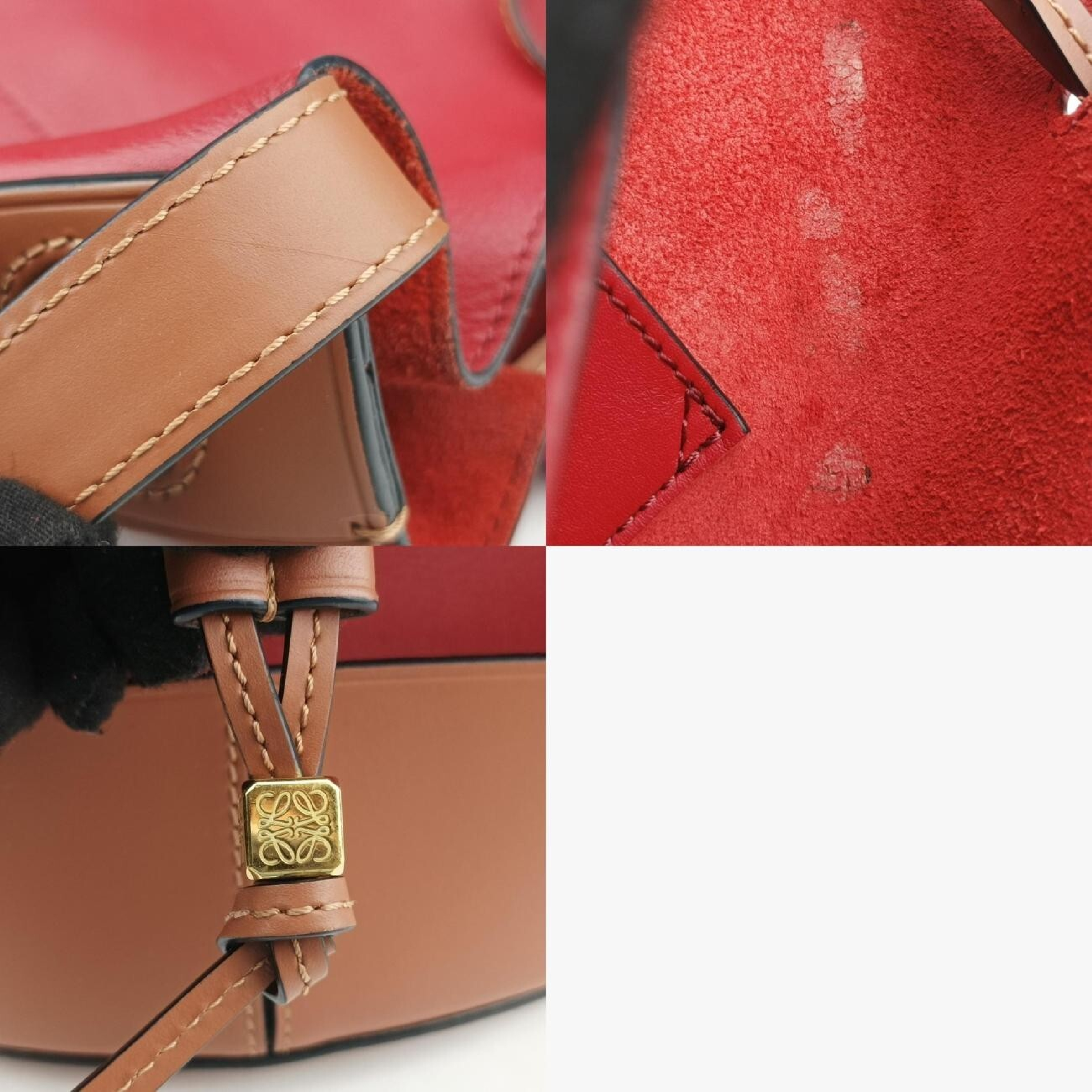 Balloon Red x Brown Leather Shoulder Bag 262027 — view 10