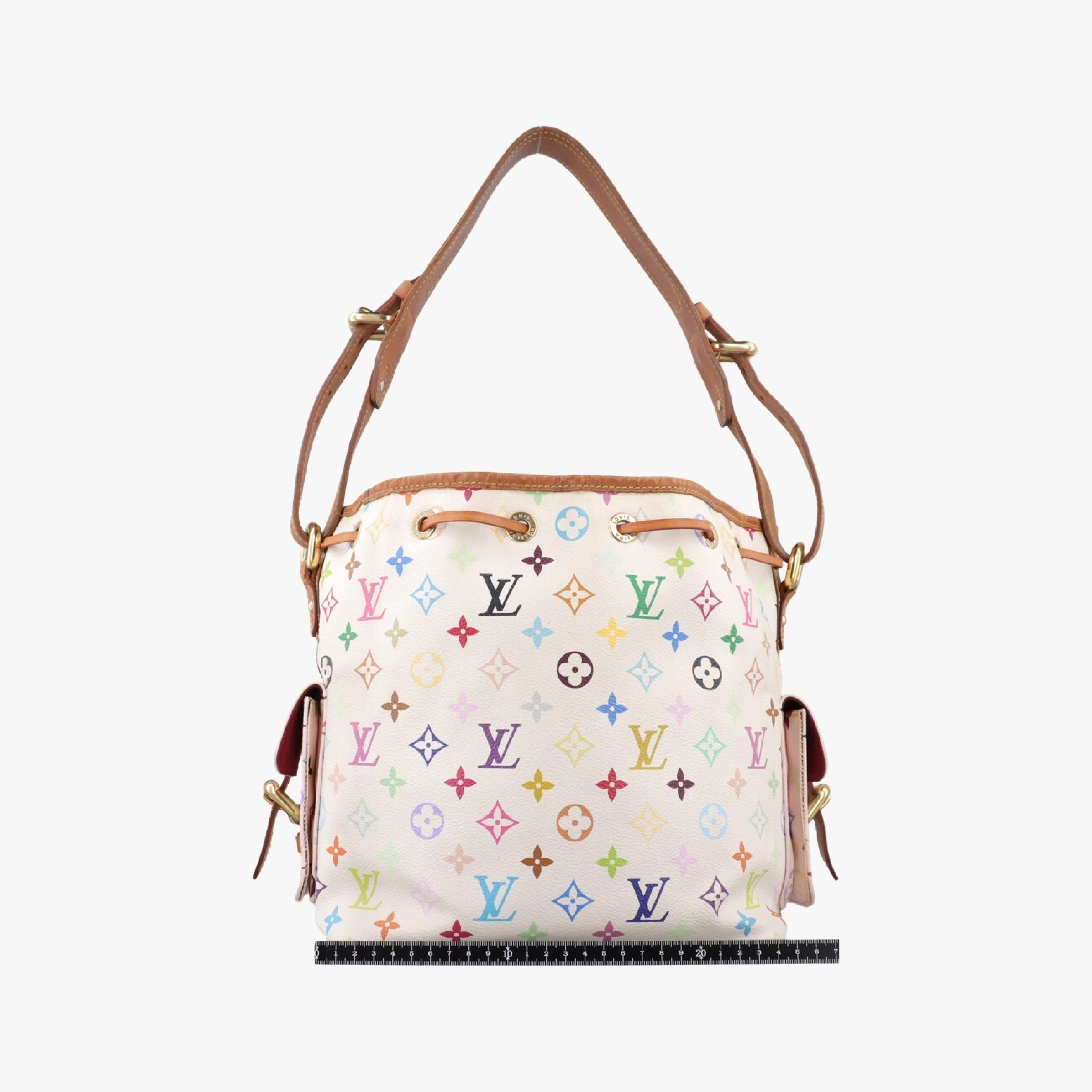Petit Noé Blanc Monogram Multicolor M42229 (Serial Number Unknown) Shoulder Bag — view 2