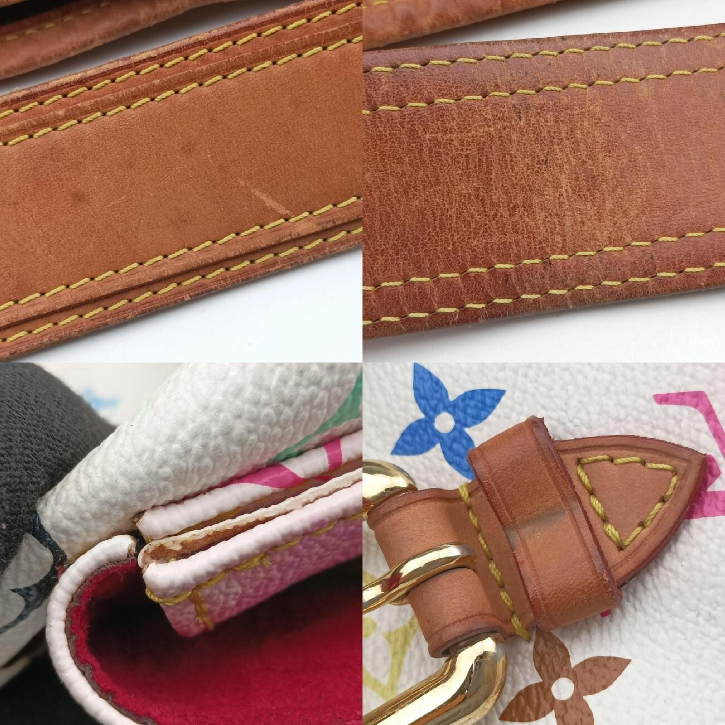 Petit Noé Blanc Monogram Multicolor M42229 (Serial Number Unknown) Shoulder Bag — view 11