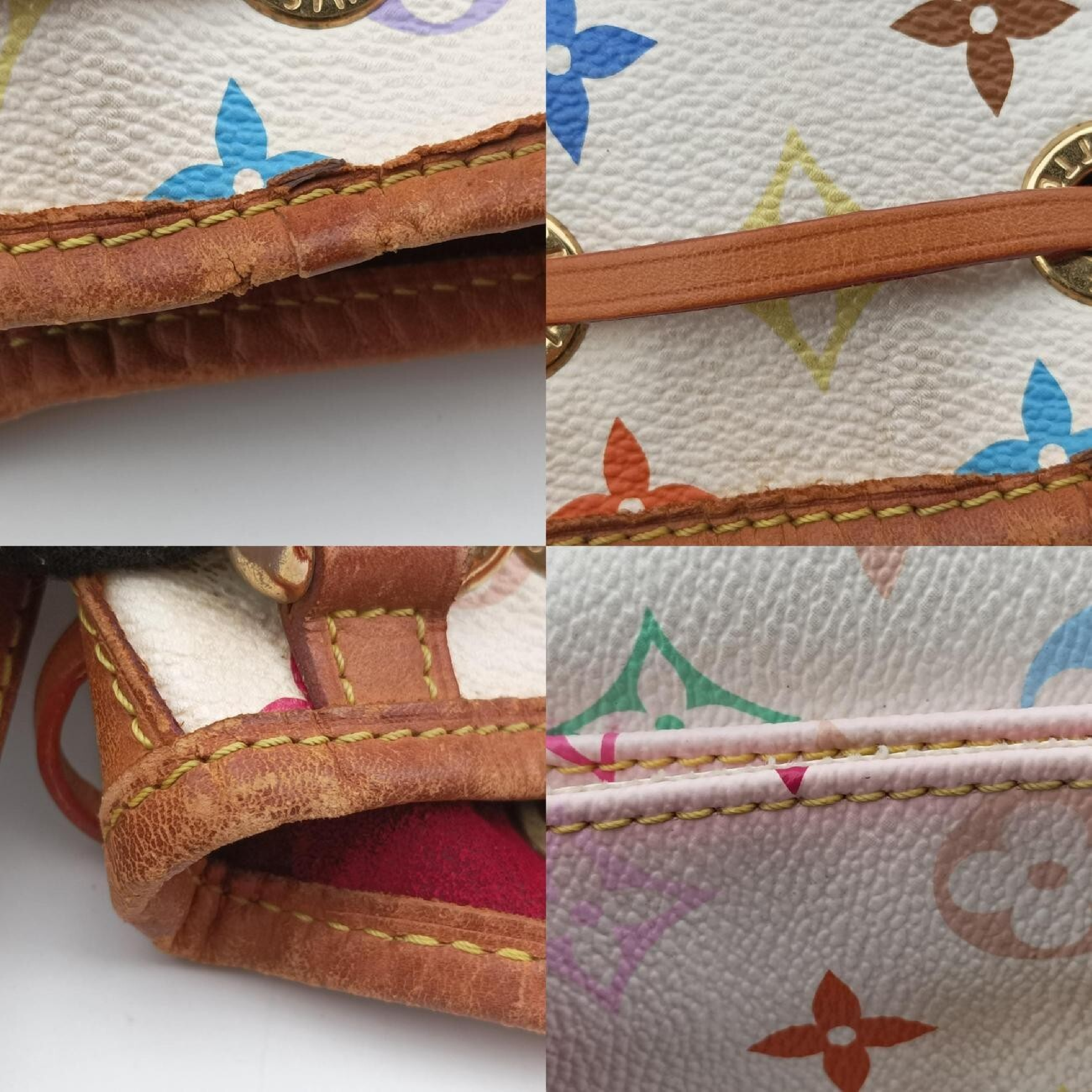 Petit Noé Blanc Monogram Multicolor M42229 (Serial Number Unknown) Shoulder Bag — view 9