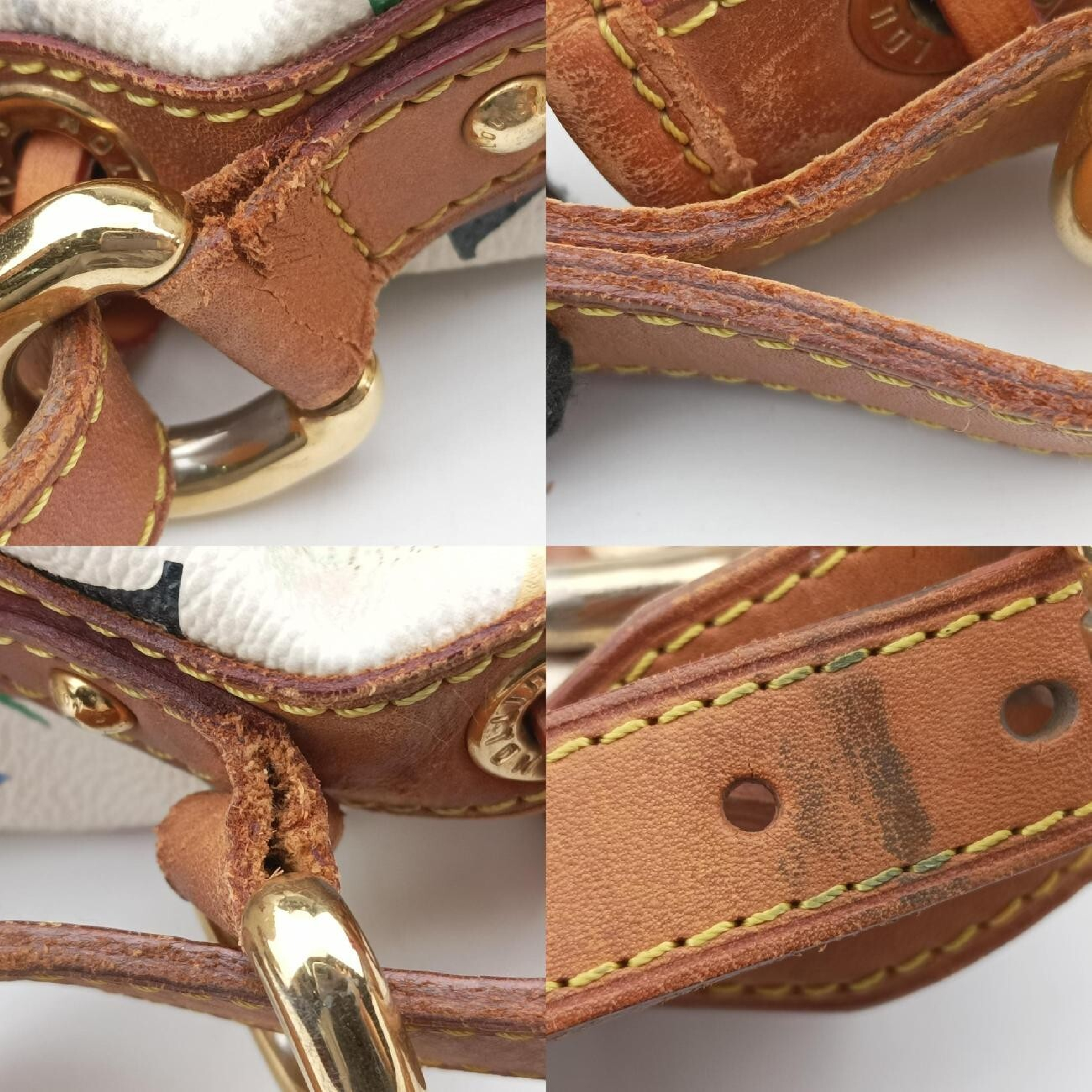 Petit Noé Blanc Monogram Multicolor M42229 (Serial Number Unknown) Shoulder Bag — view 10