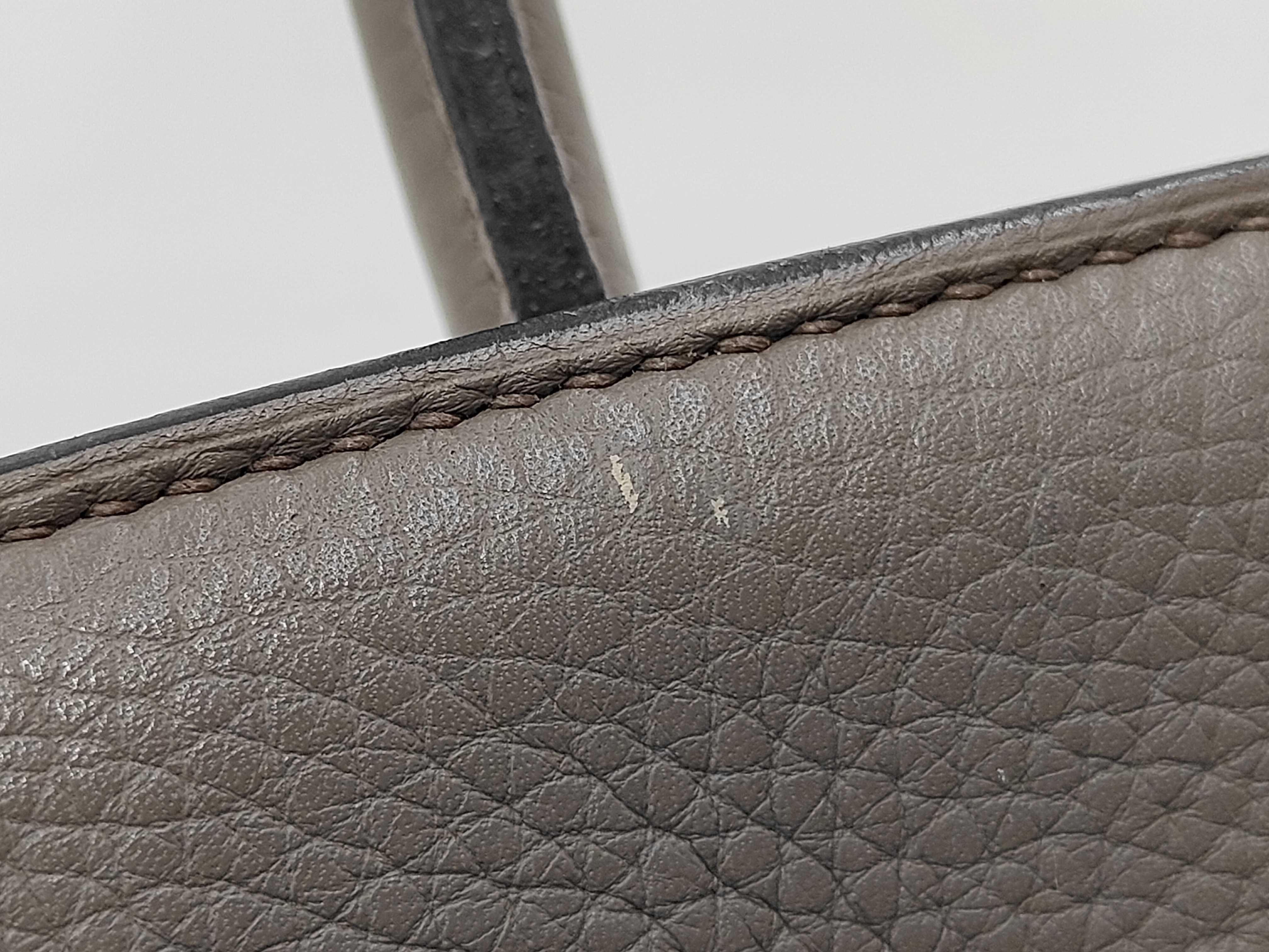 Birkin 35 Gris Asphalt Togo Leather Handbag with T Stamp and Silver Hardware — view 8